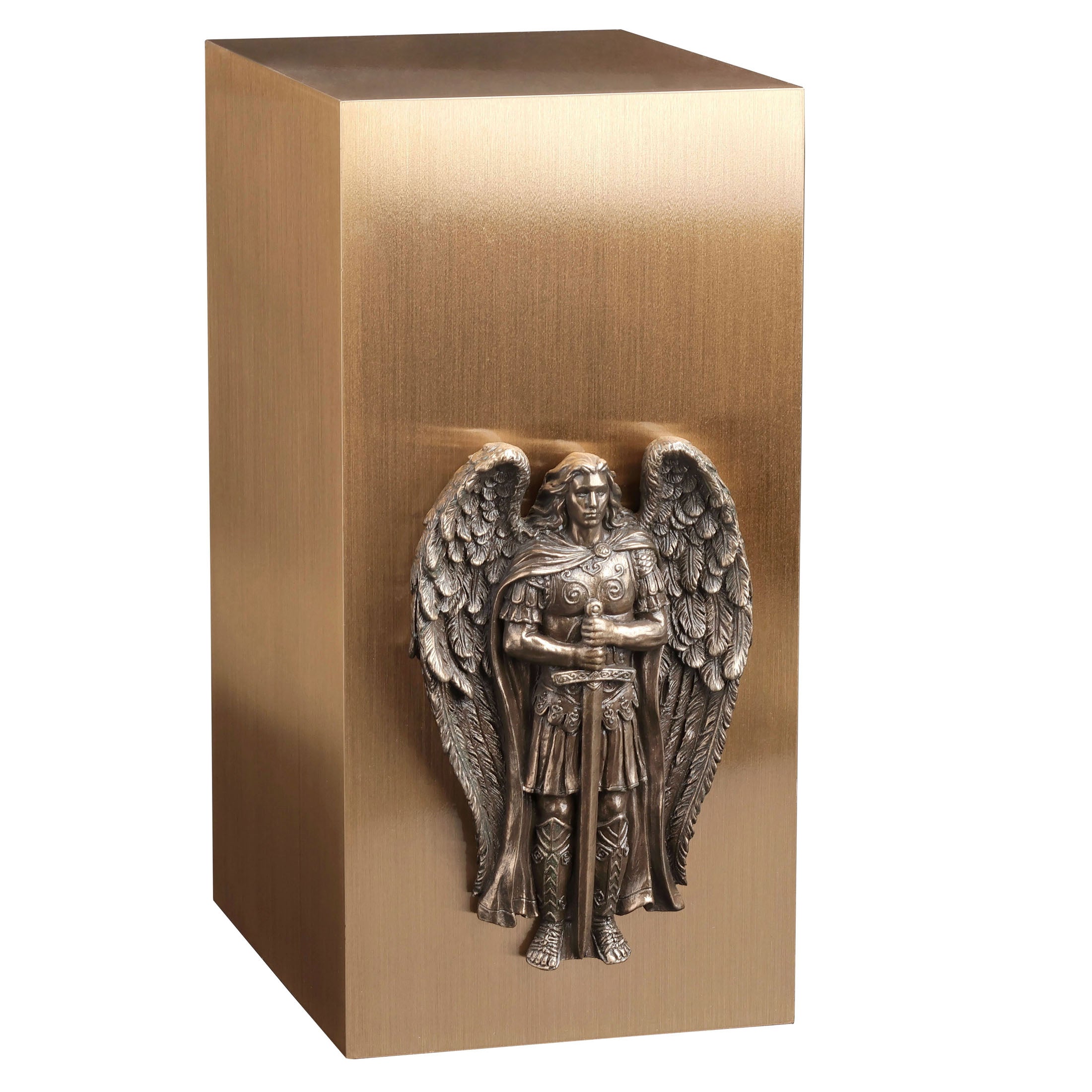 Archangel Saint Michael Ceremonial Bronze Urn