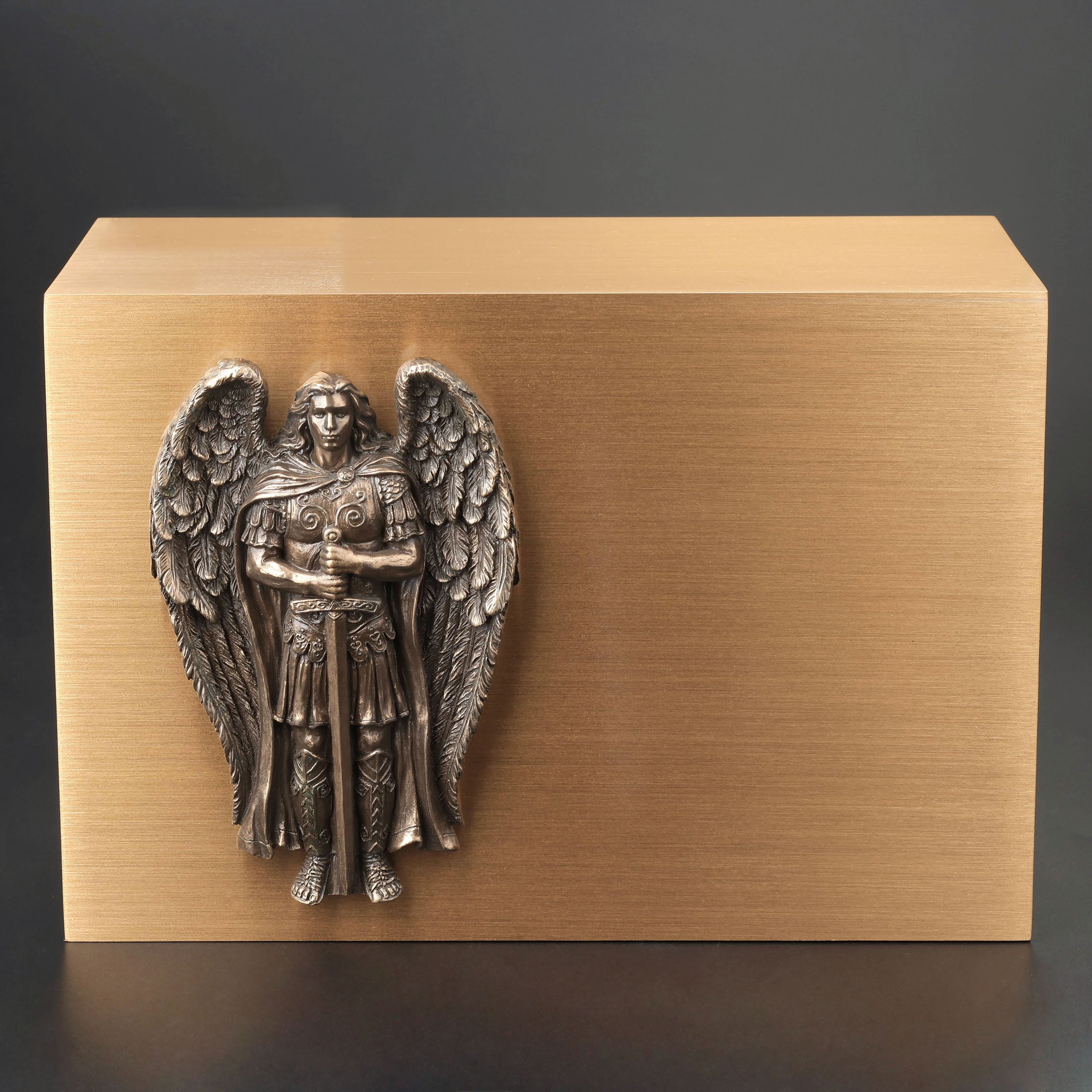 Archangel Saint Michael Ceremonial Bronze Urn