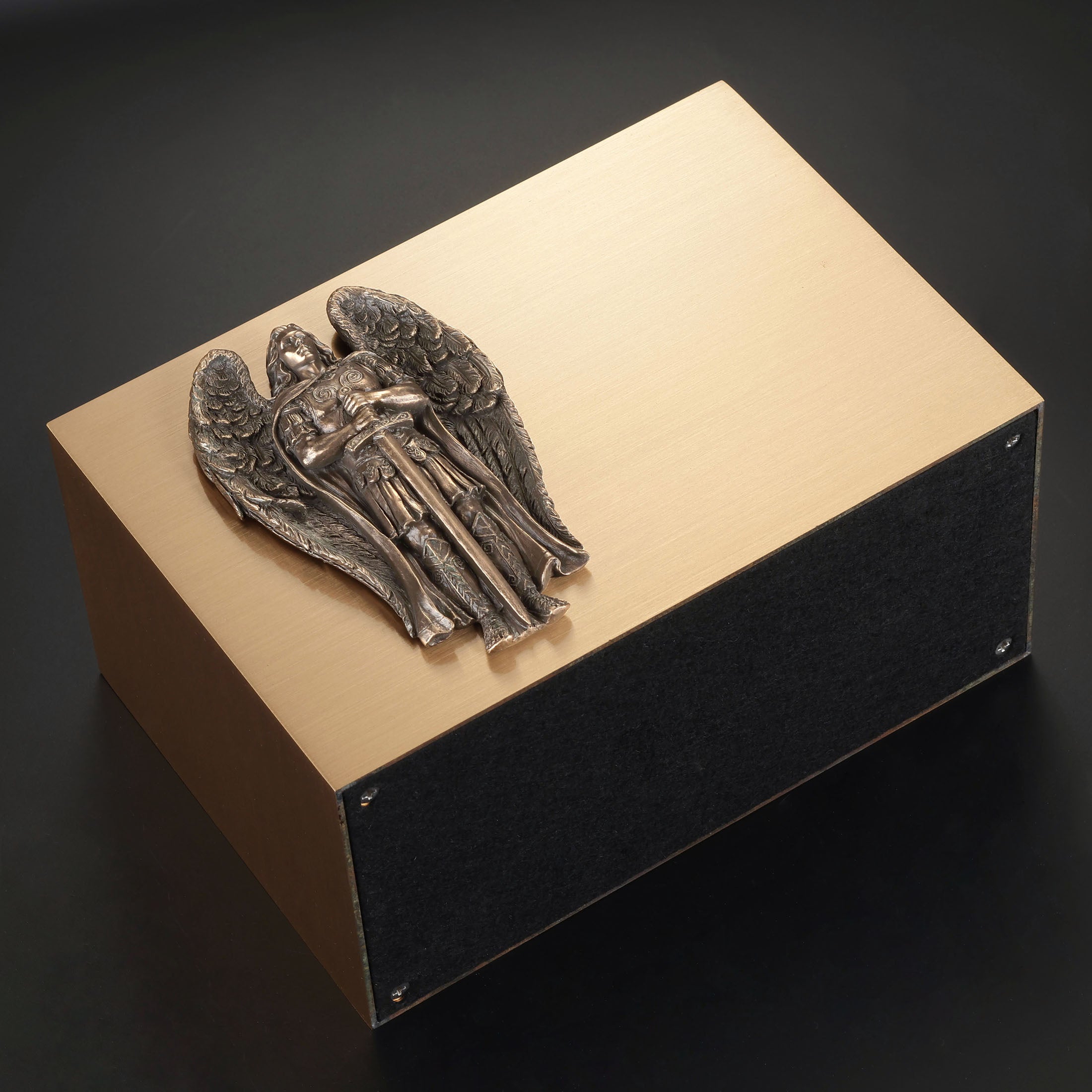 Archangel Saint Michael Ceremonial Bronze Urn