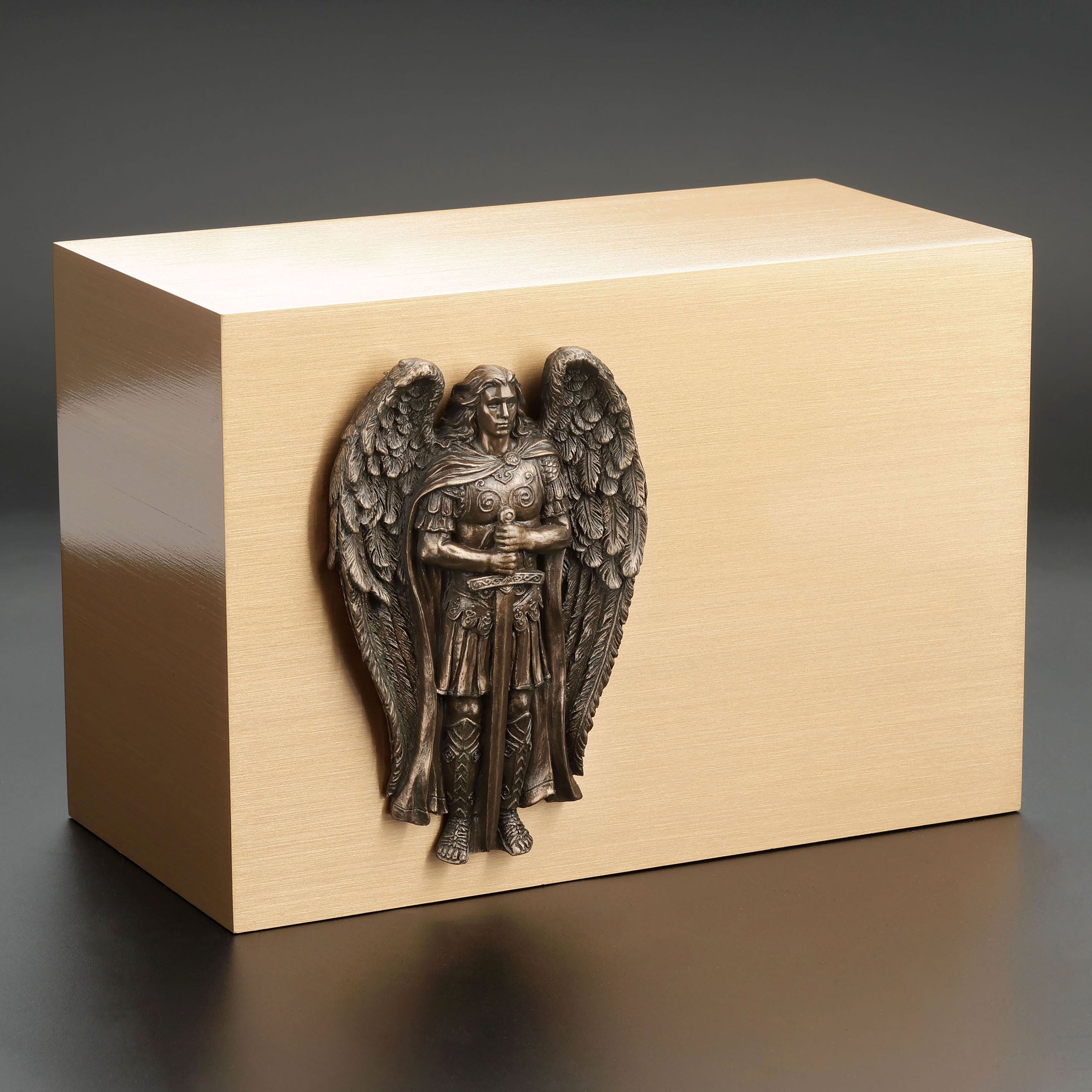 Archangel Saint Michael Ceremonial Bronze Urn
