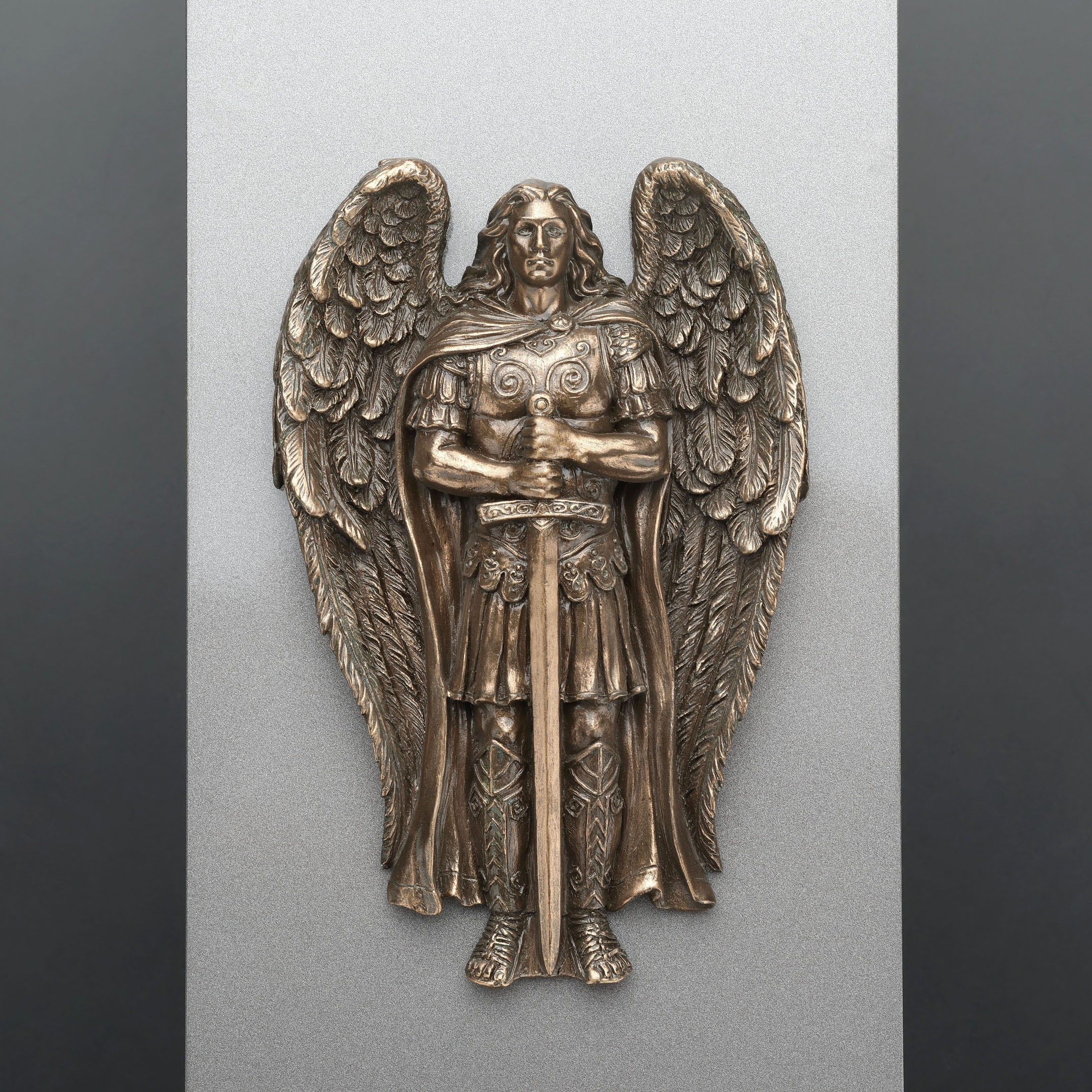 Archangel Saint Michael Ceremonial Bronze Urn