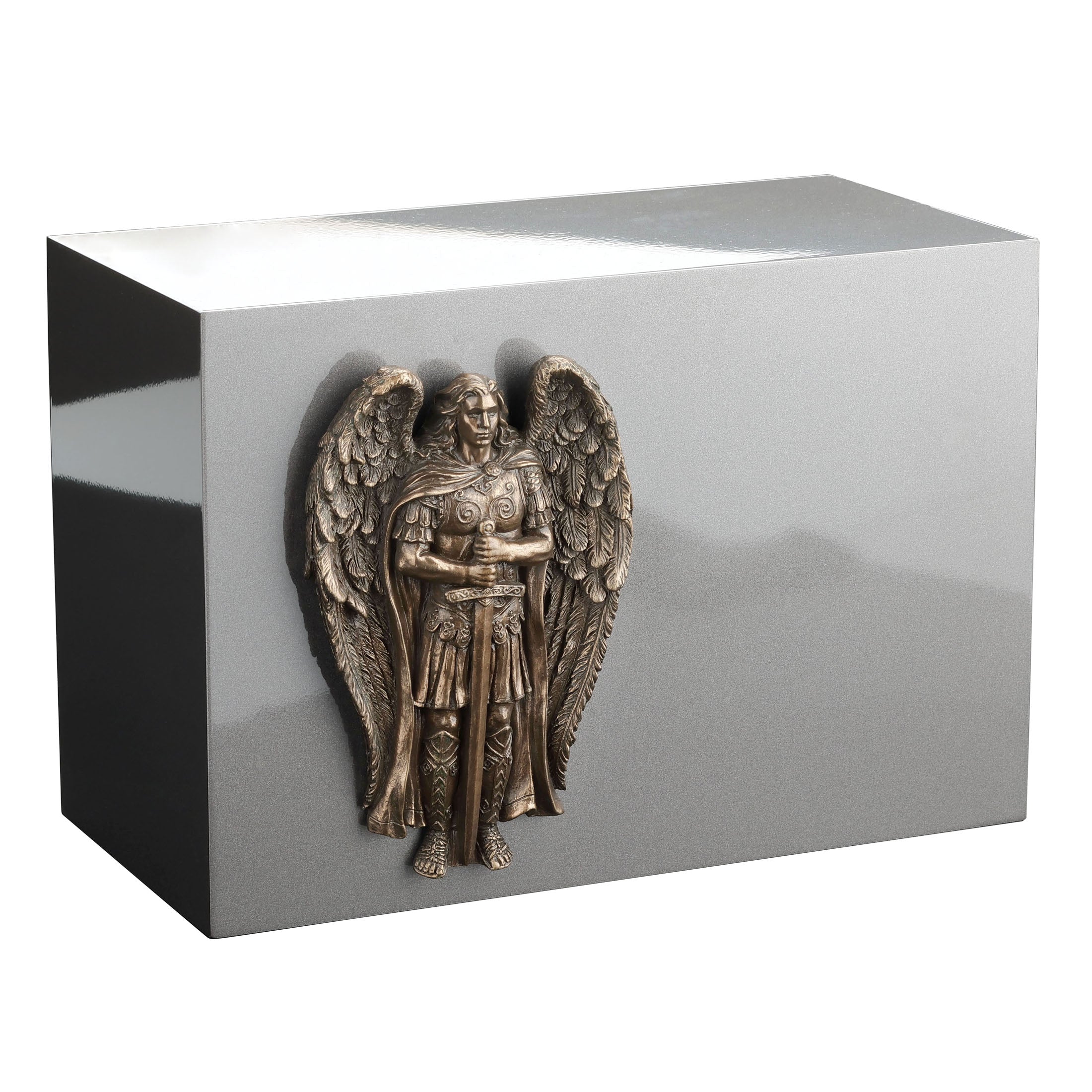Archangel Saint Michael Ceremonial Bronze Urn