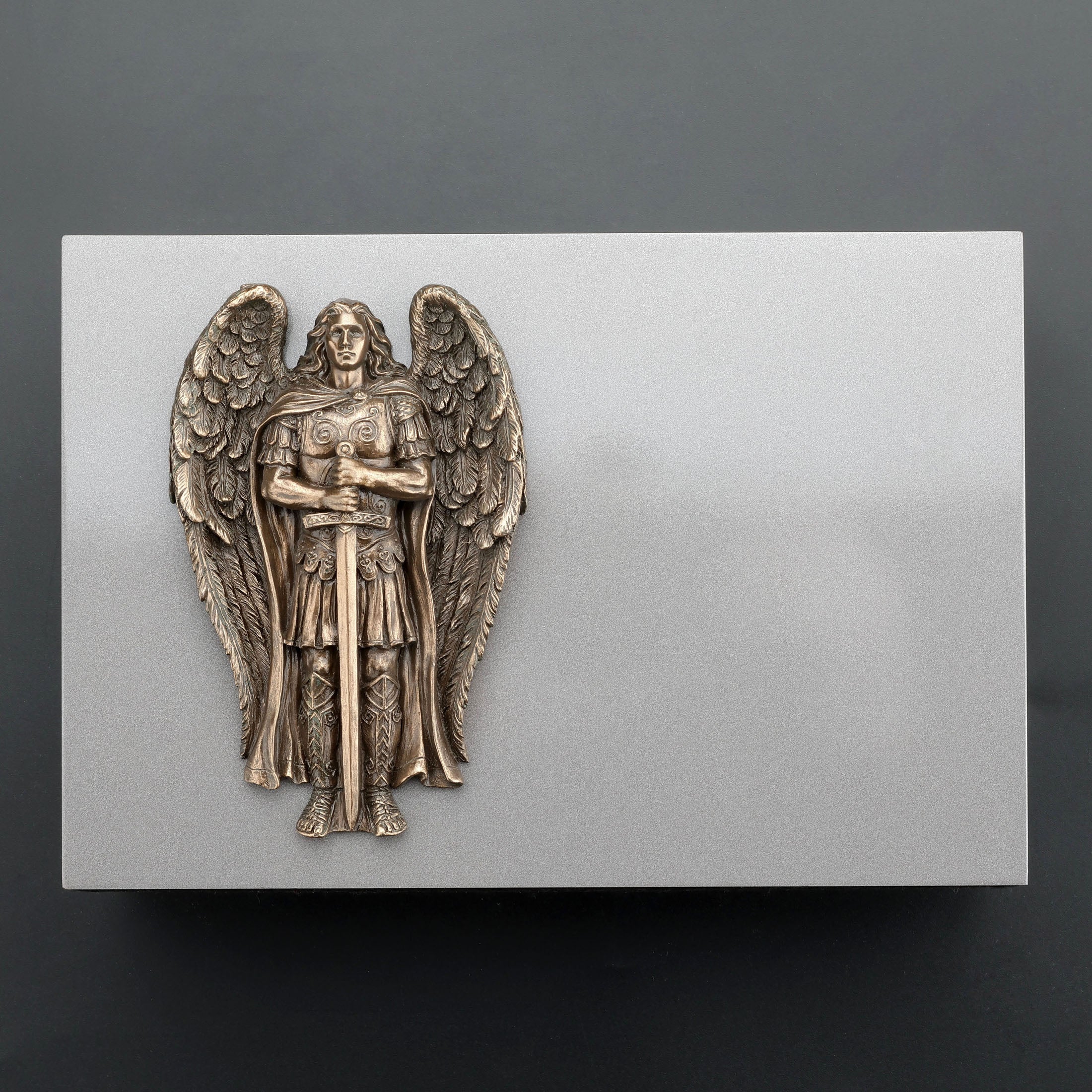 Archangel Saint Michael Ceremonial Bronze Urn