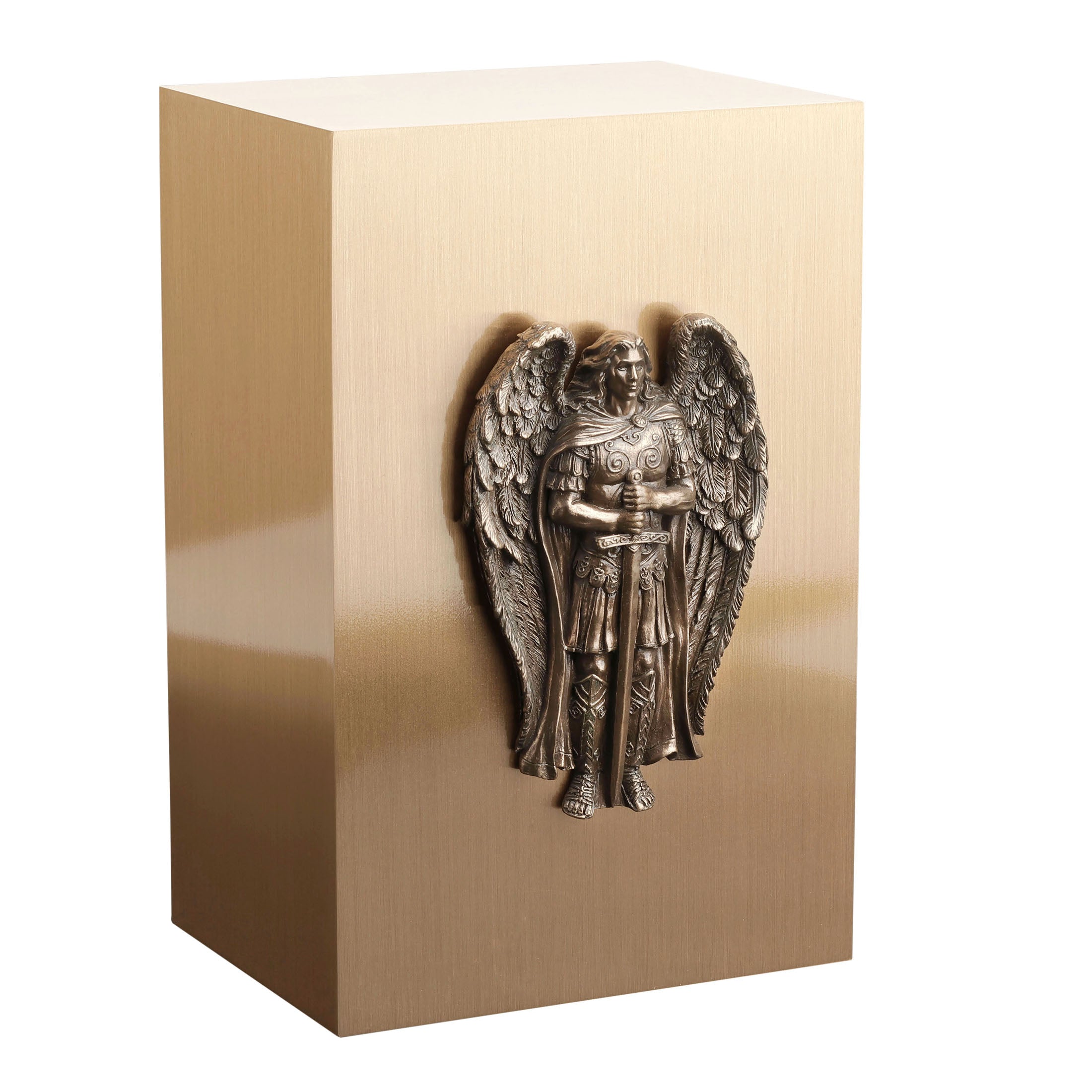 Archangel Saint Michael Ceremonial Bronze Urn