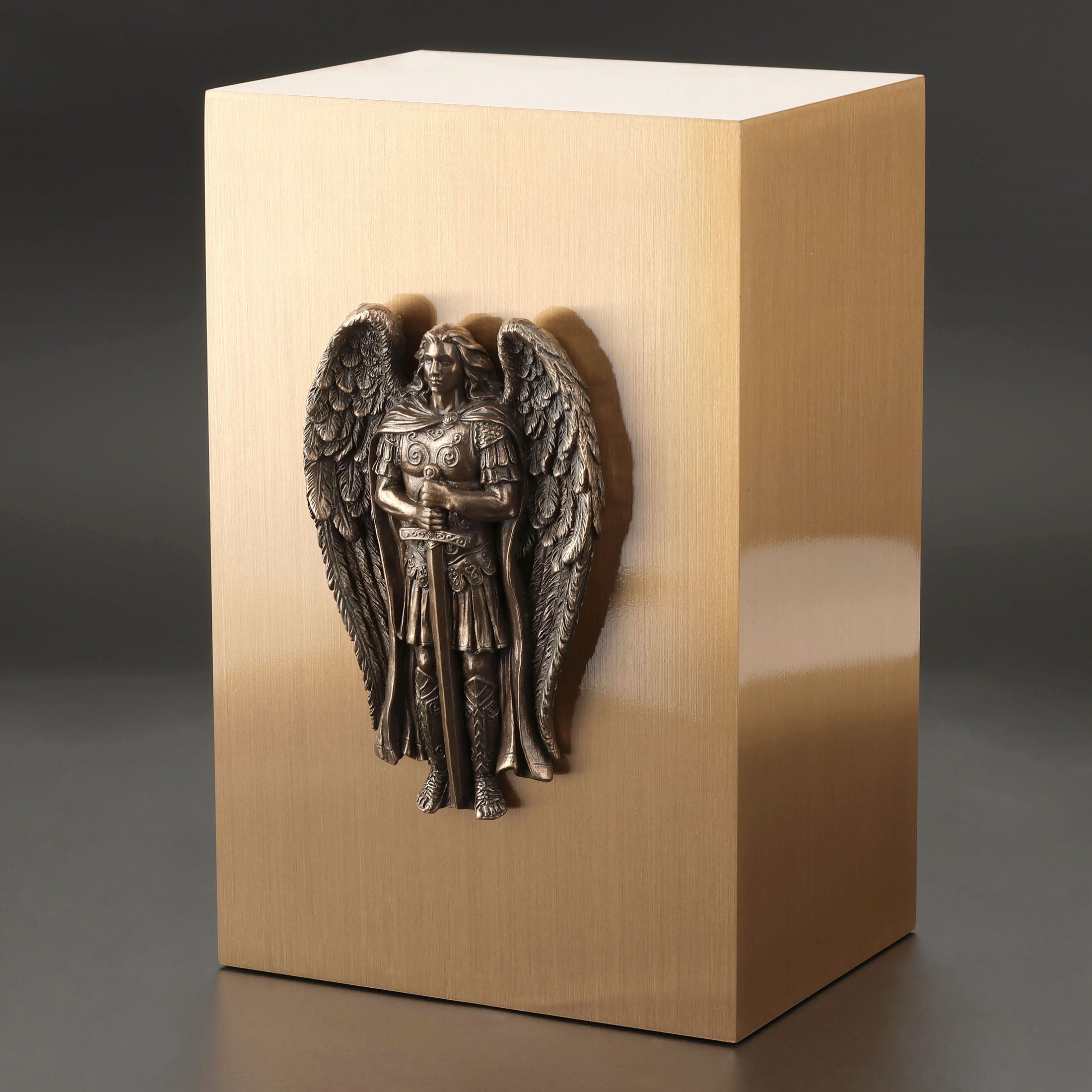 Archangel Saint Michael Ceremonial Bronze Urn
