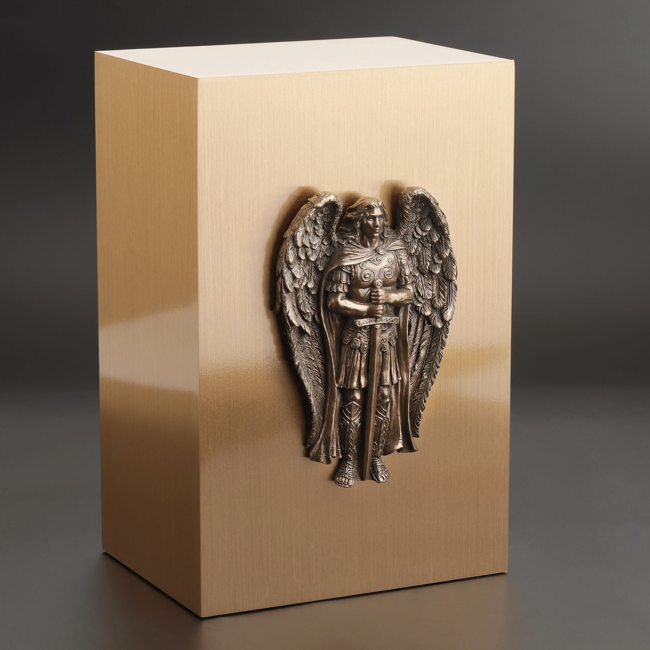 Archangel Saint Michael Ceremonial Bronze Urn