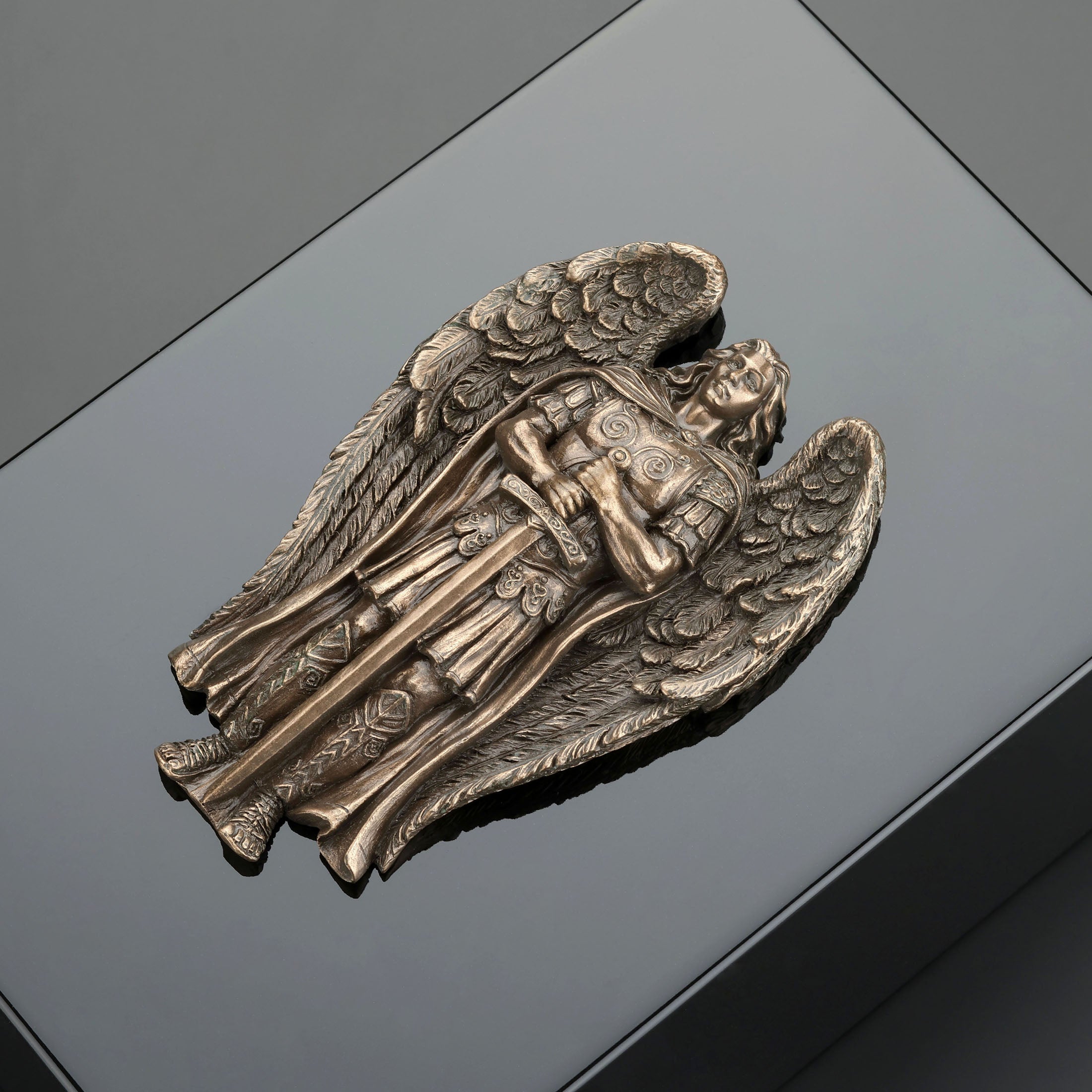 Archangel Saint Michael Ceremonial Metal Urn