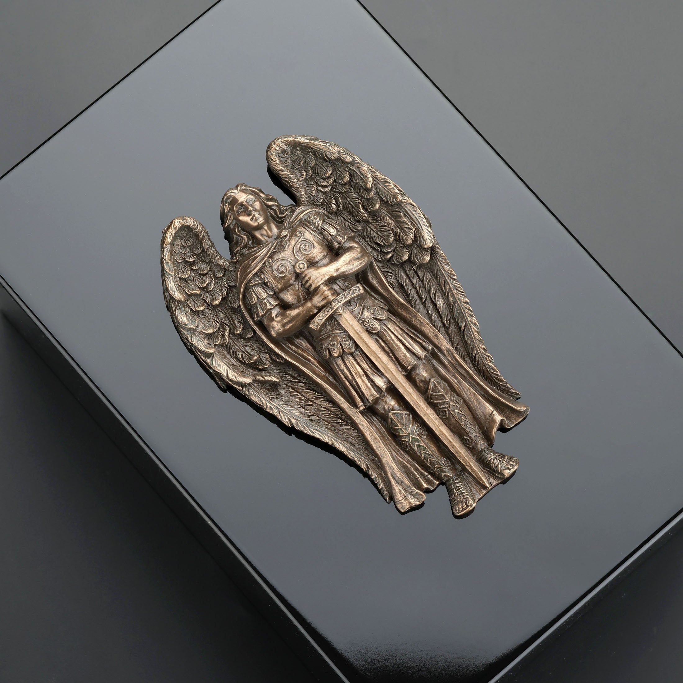 Archangel Saint Michael Ceremonial Metal Urn