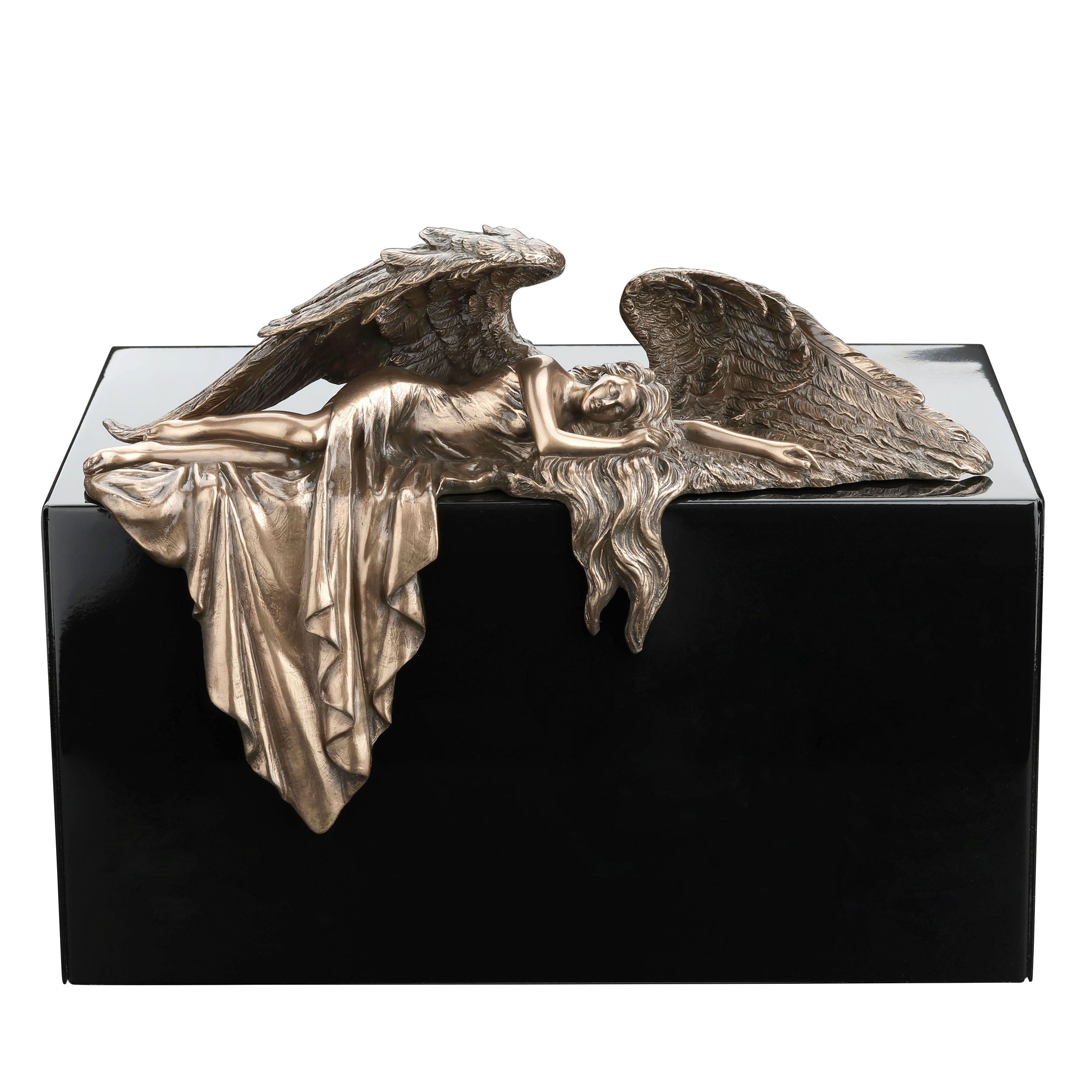Lying Guardian Angel Ceremonial Metal Urn