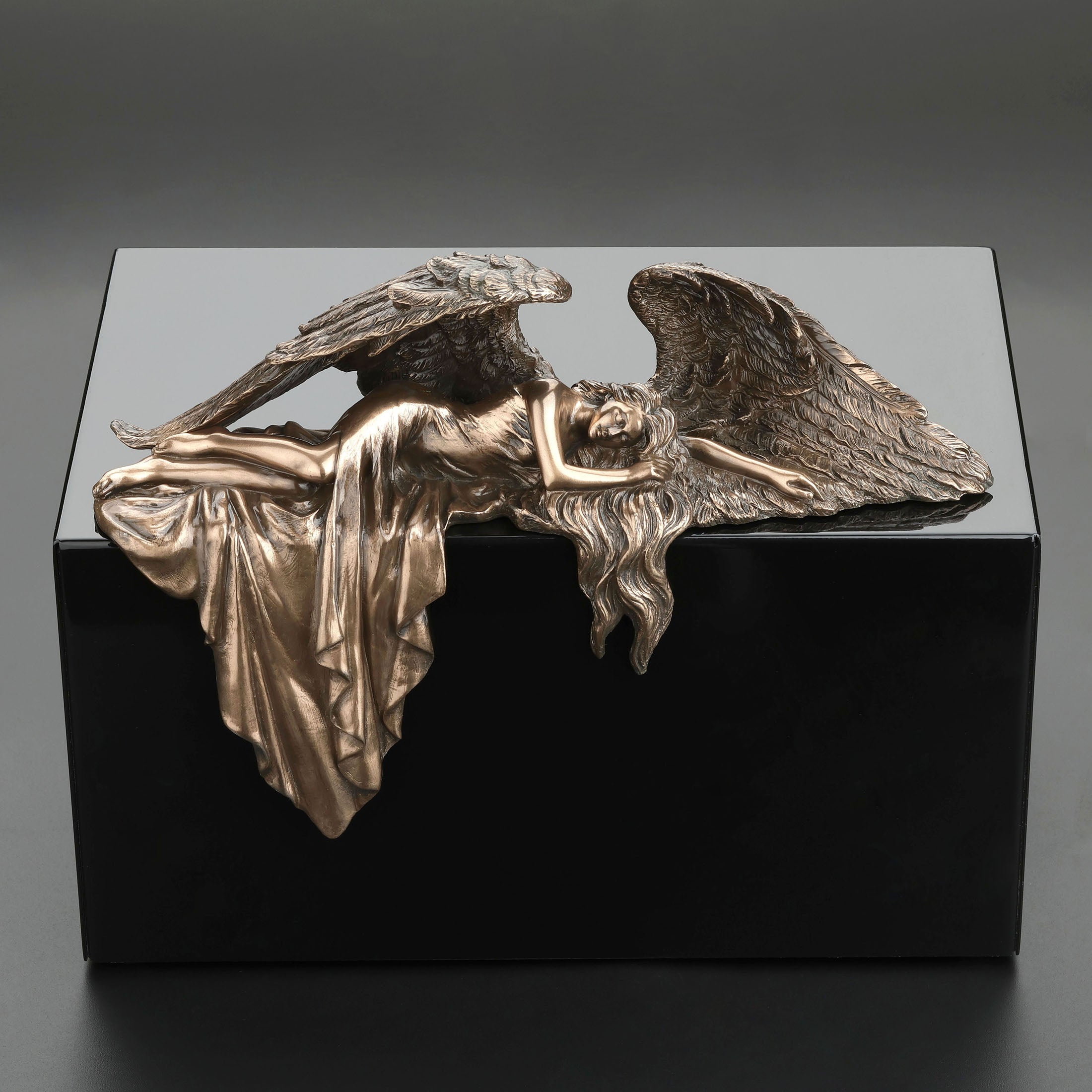Lying Guardian Angel Ceremonial Metal Urn