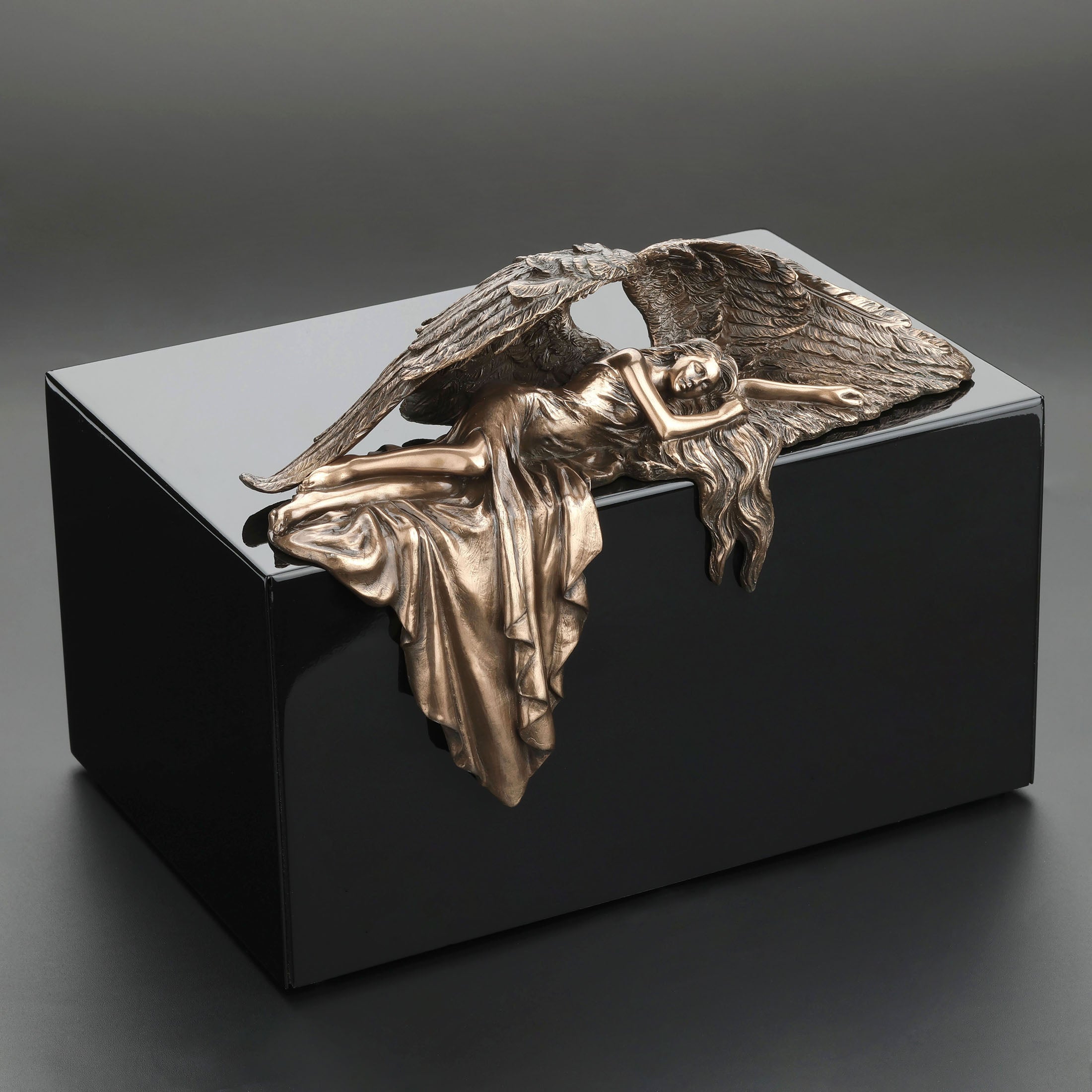 Lying Guardian Angel Ceremonial Metal Urn