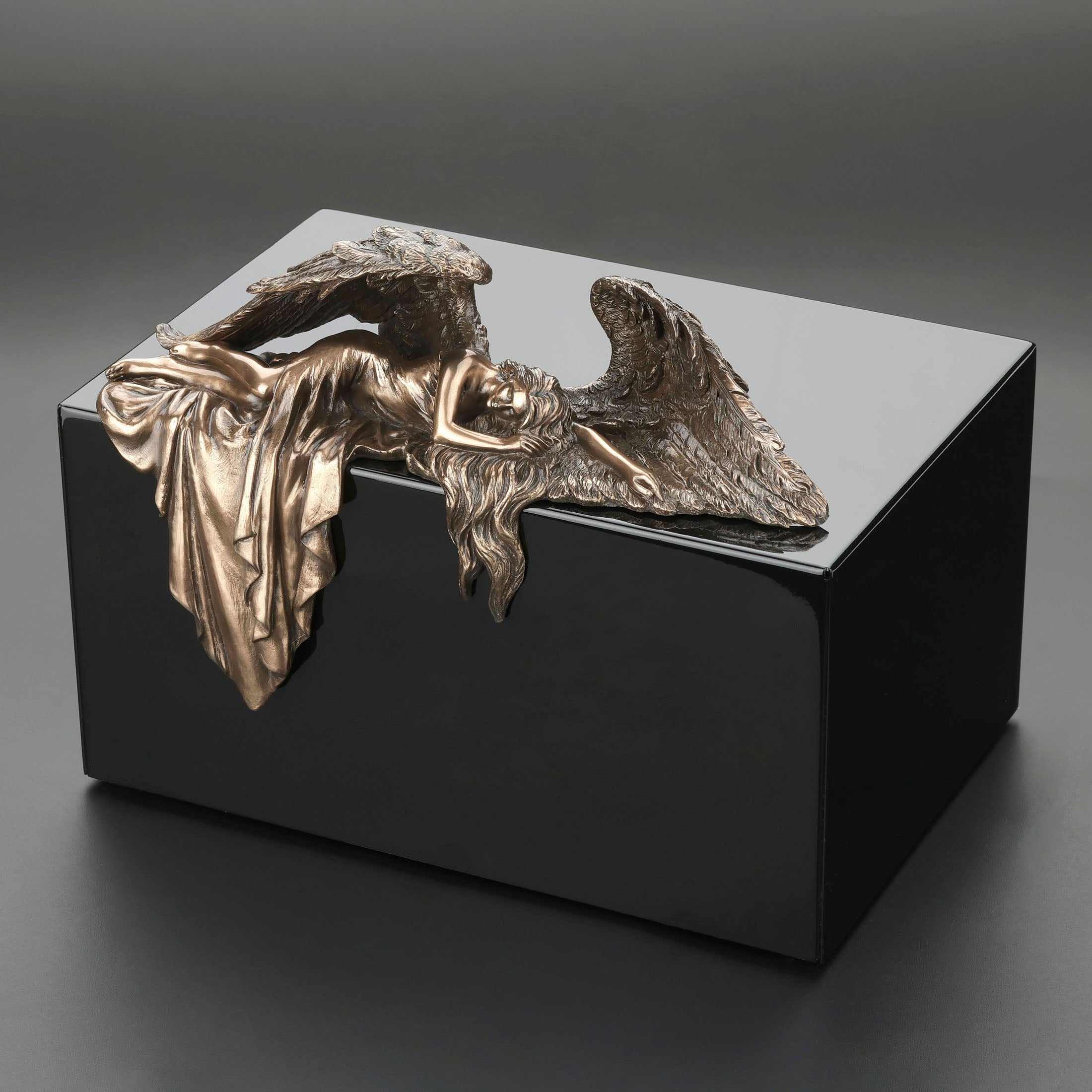 Lying Guardian Angel Ceremonial Metal Urn