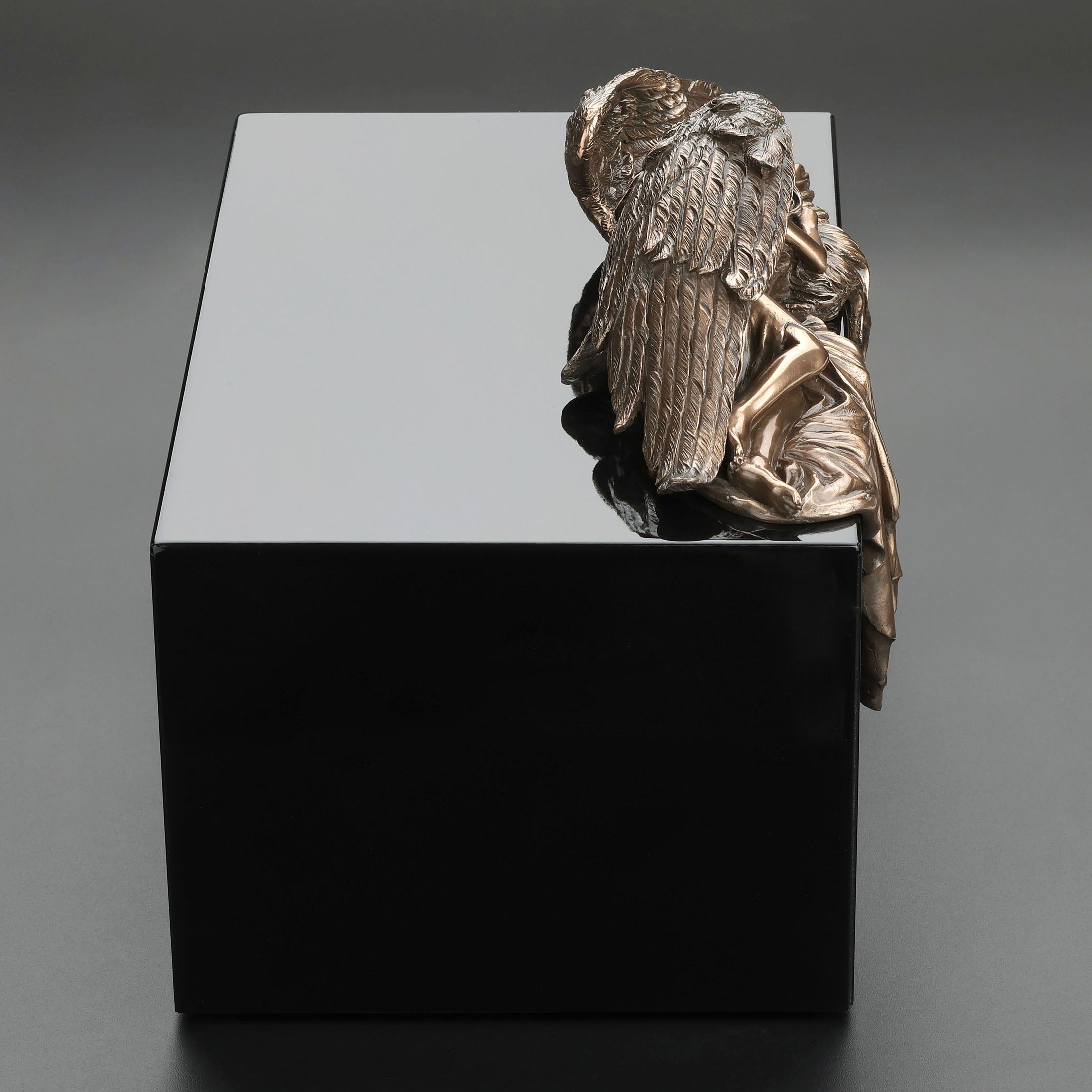 Lying Guardian Angel Ceremonial Metal Urn