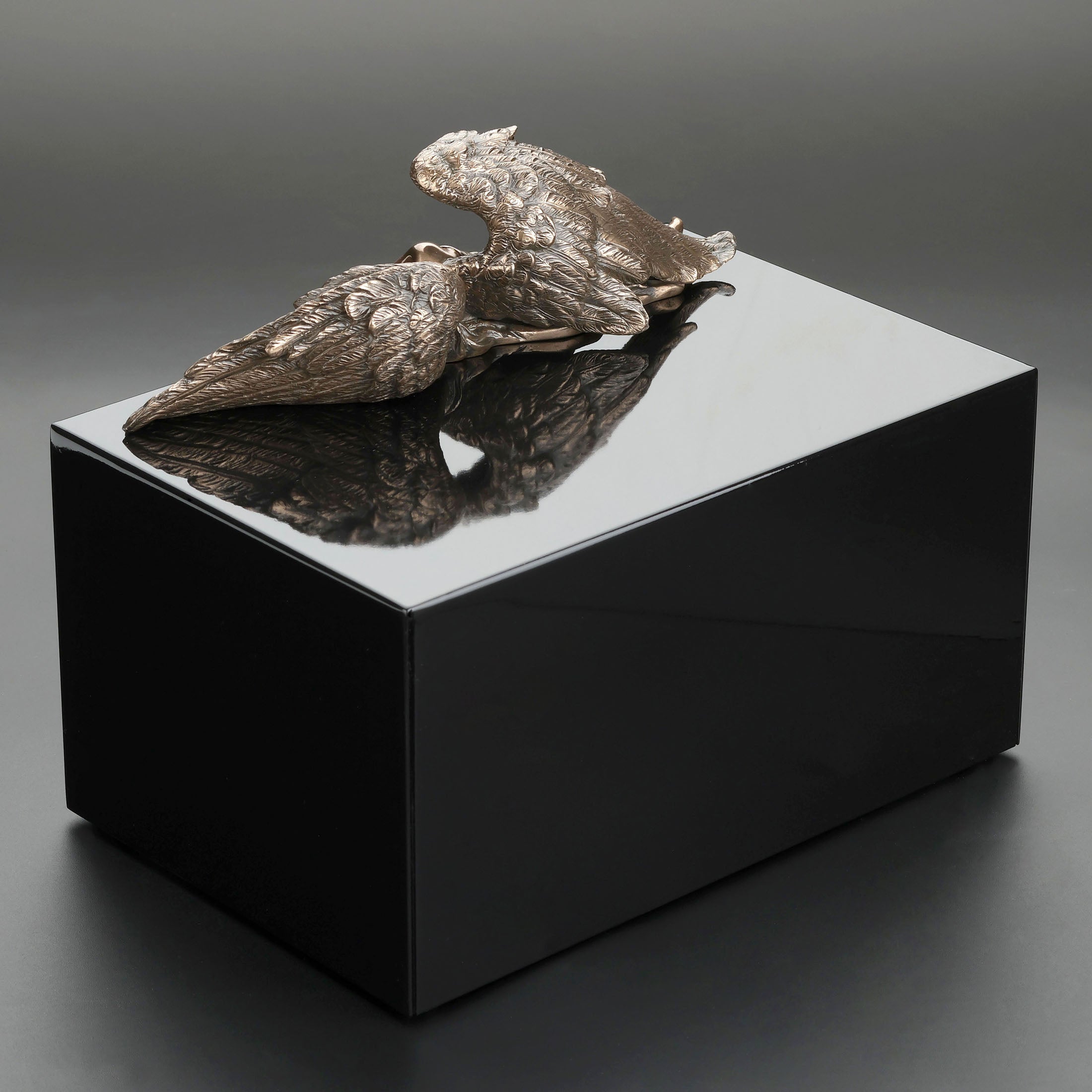 Lying Guardian Angel Ceremonial Metal Urn