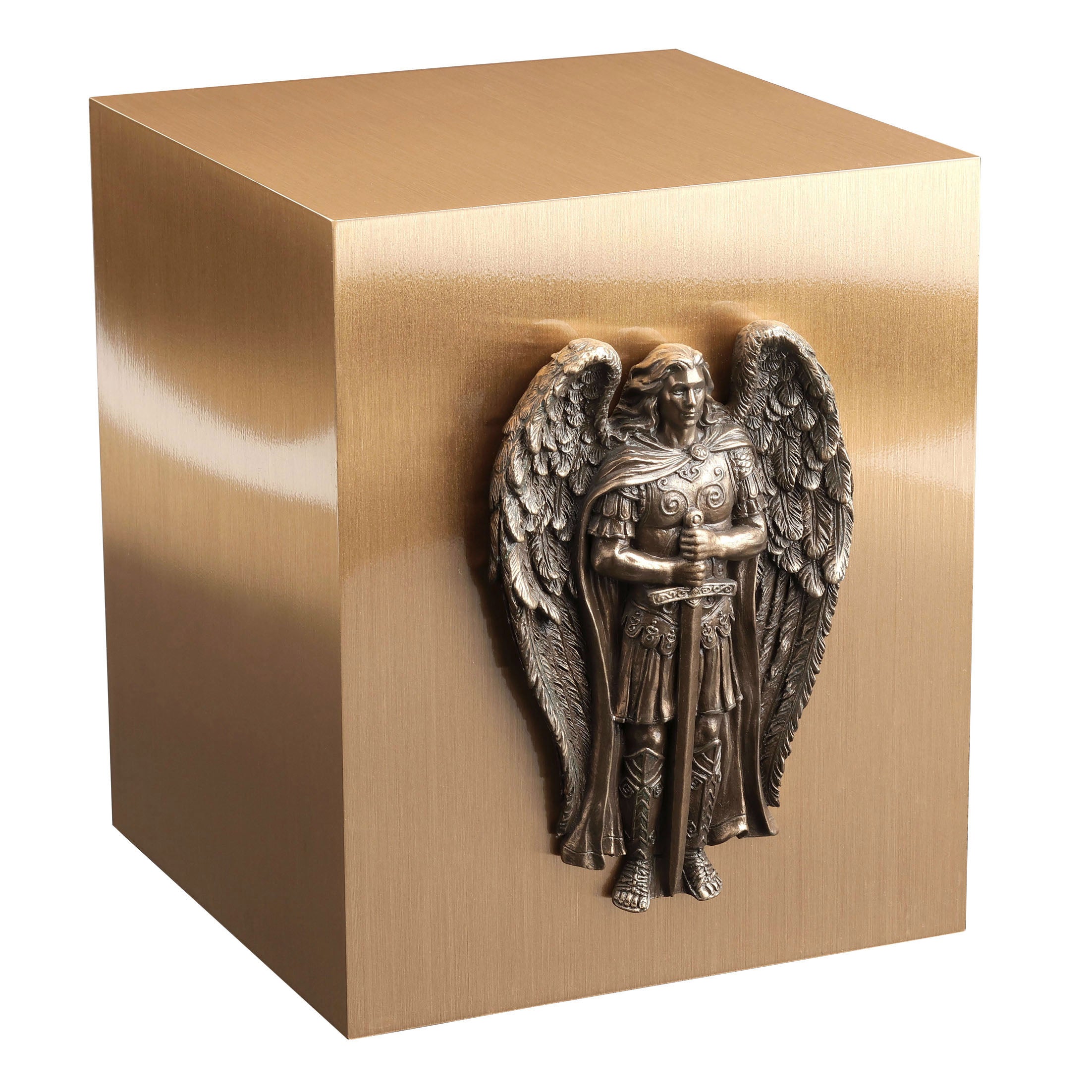 Archangel Saint Michael Ceremonial Bronze Urn