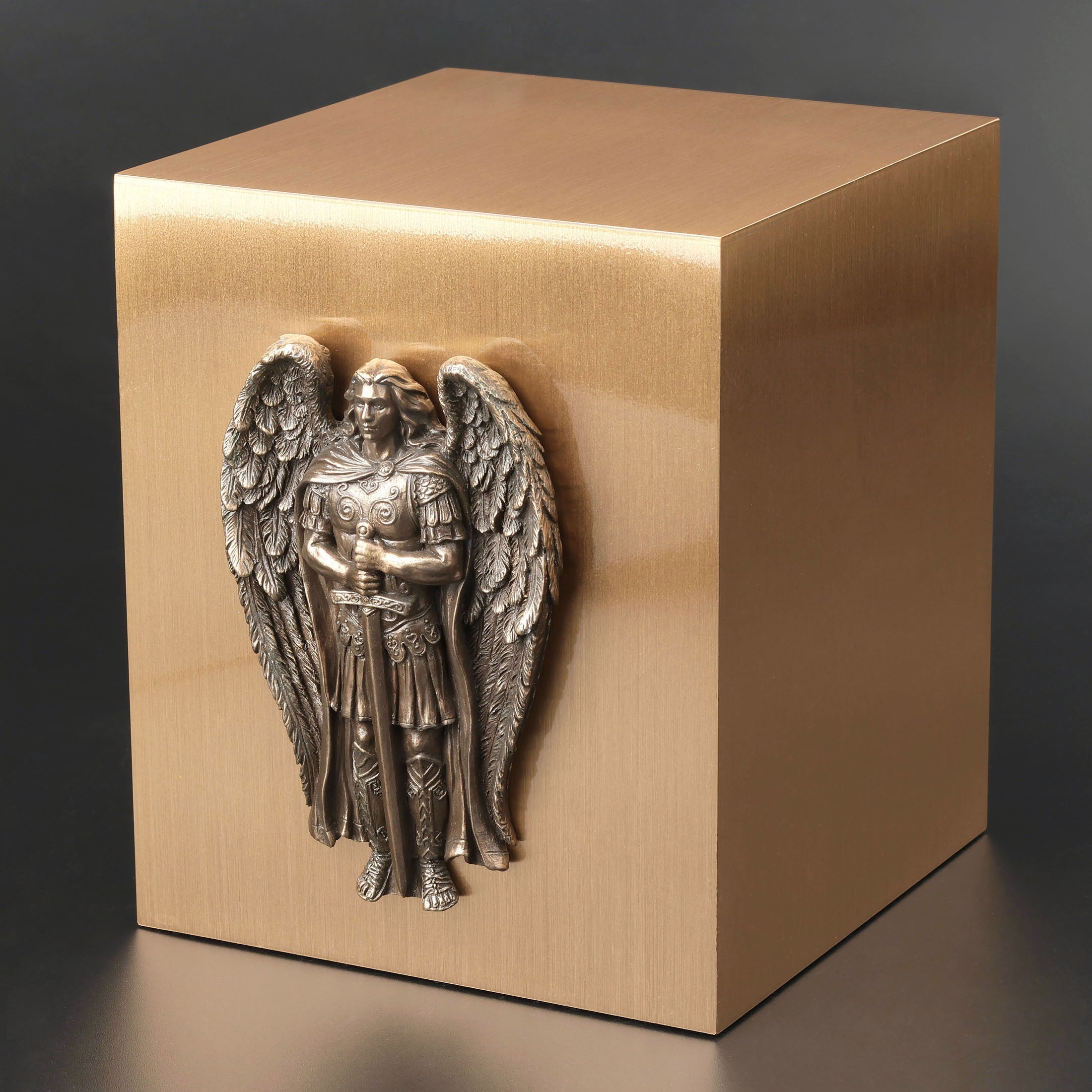 Archangel Saint Michael Ceremonial Bronze Urn