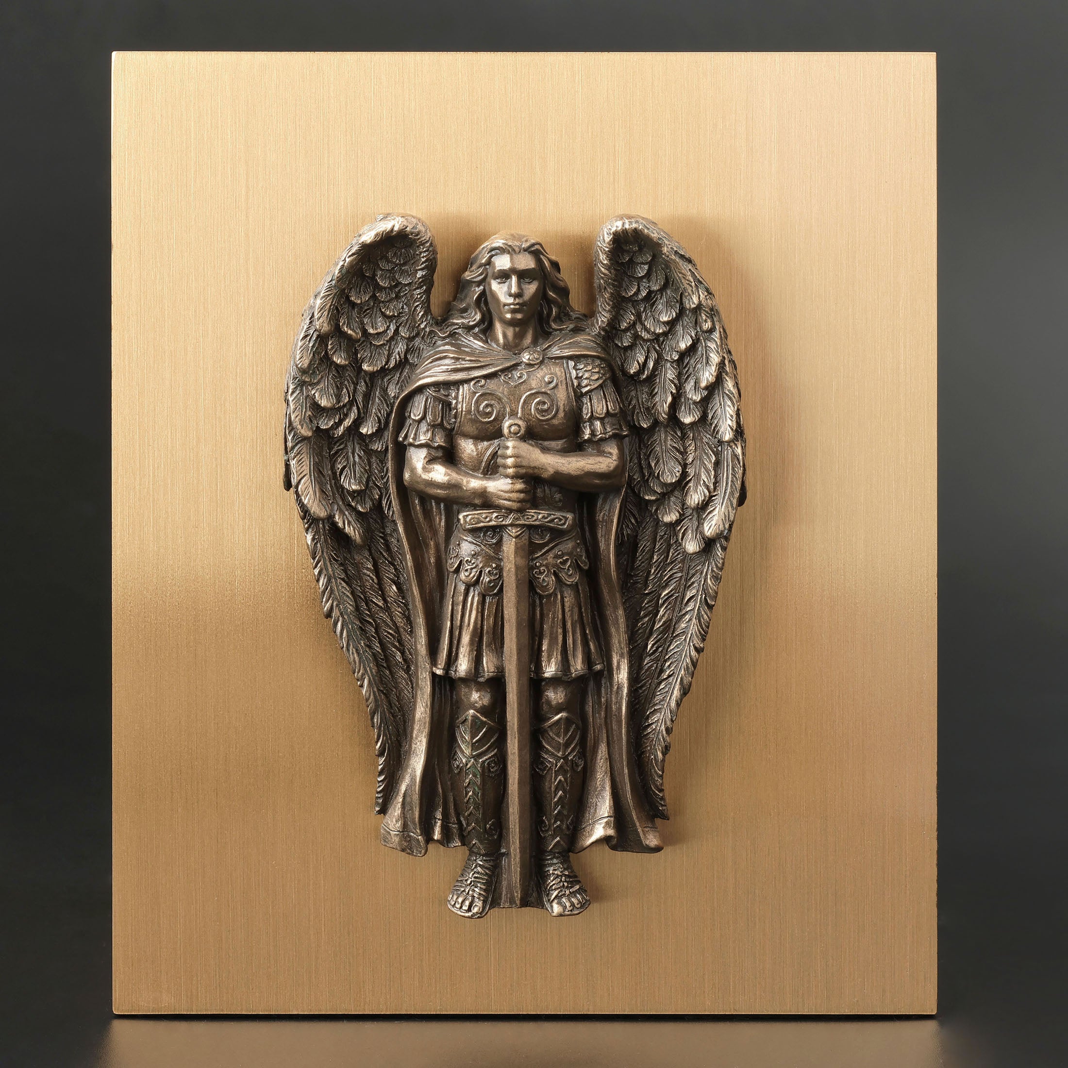 Archangel Saint Michael Ceremonial Bronze Urn