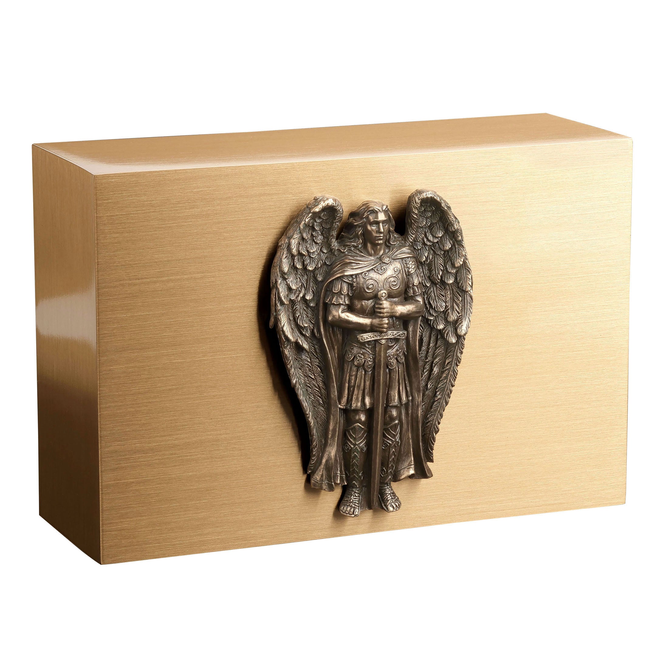 Archangel Saint Michael Ceremonial Bronze Urn