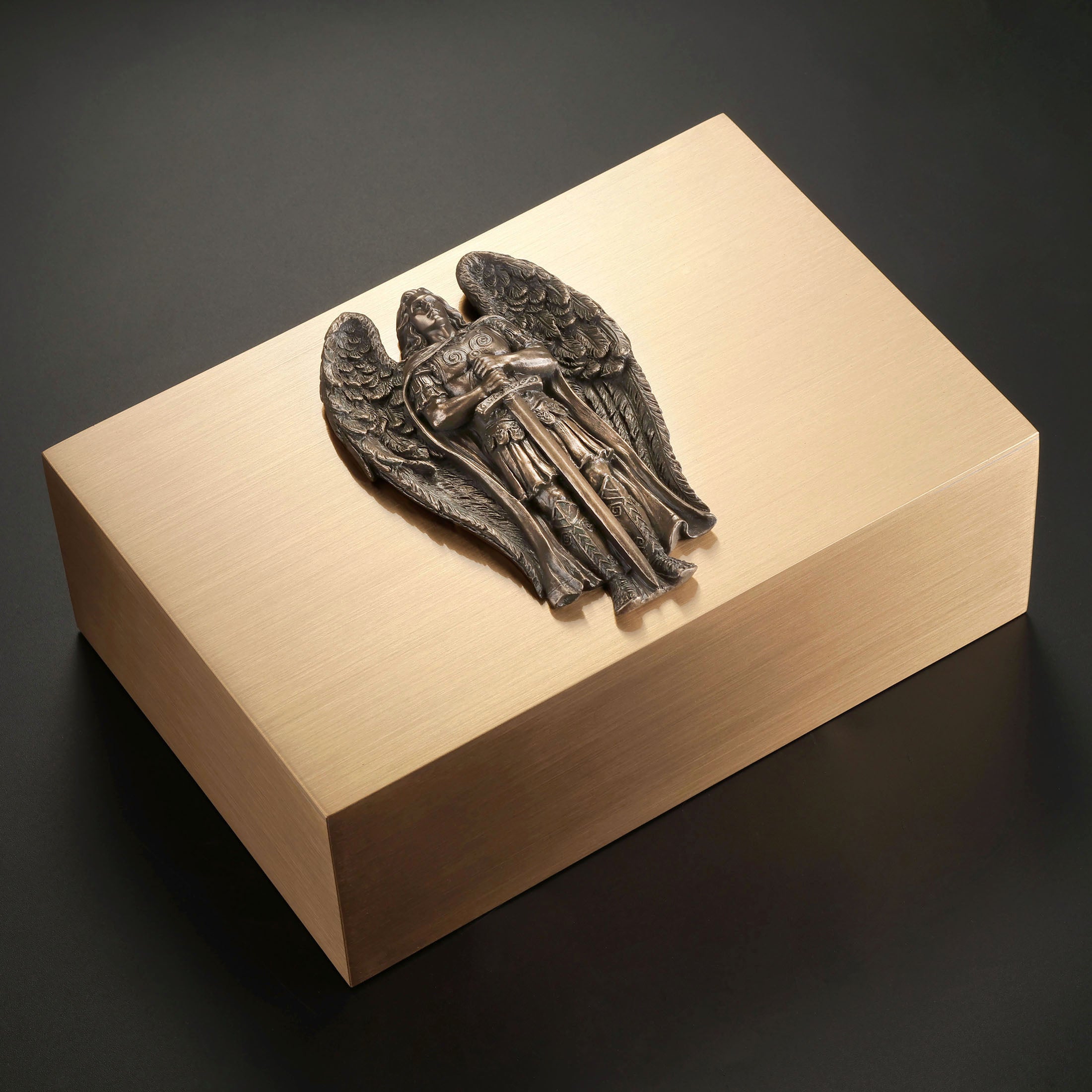 Archangel Saint Michael Ceremonial Bronze Urn