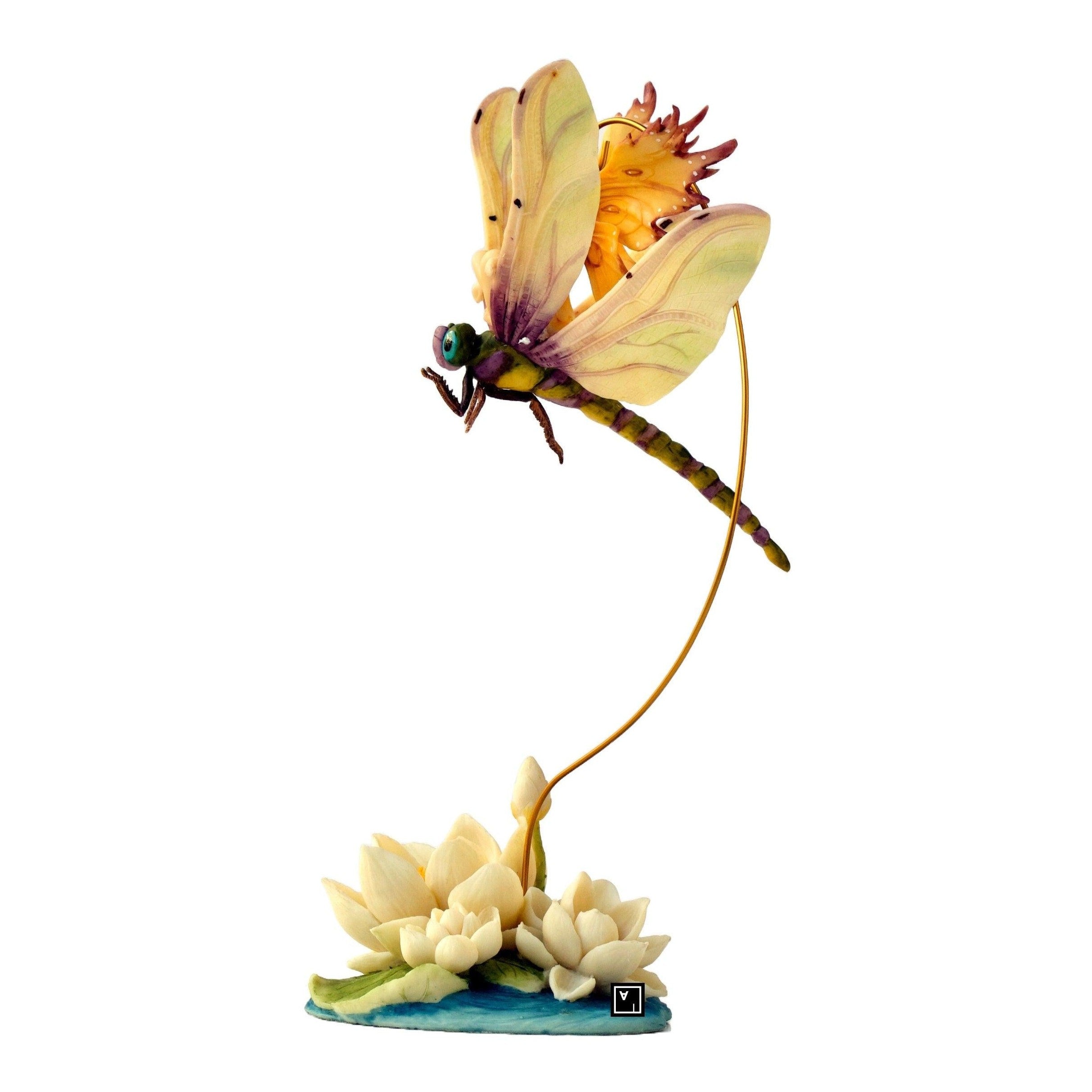 Calla Fairy on Dragonfly | Mythology & Deity Sculptures