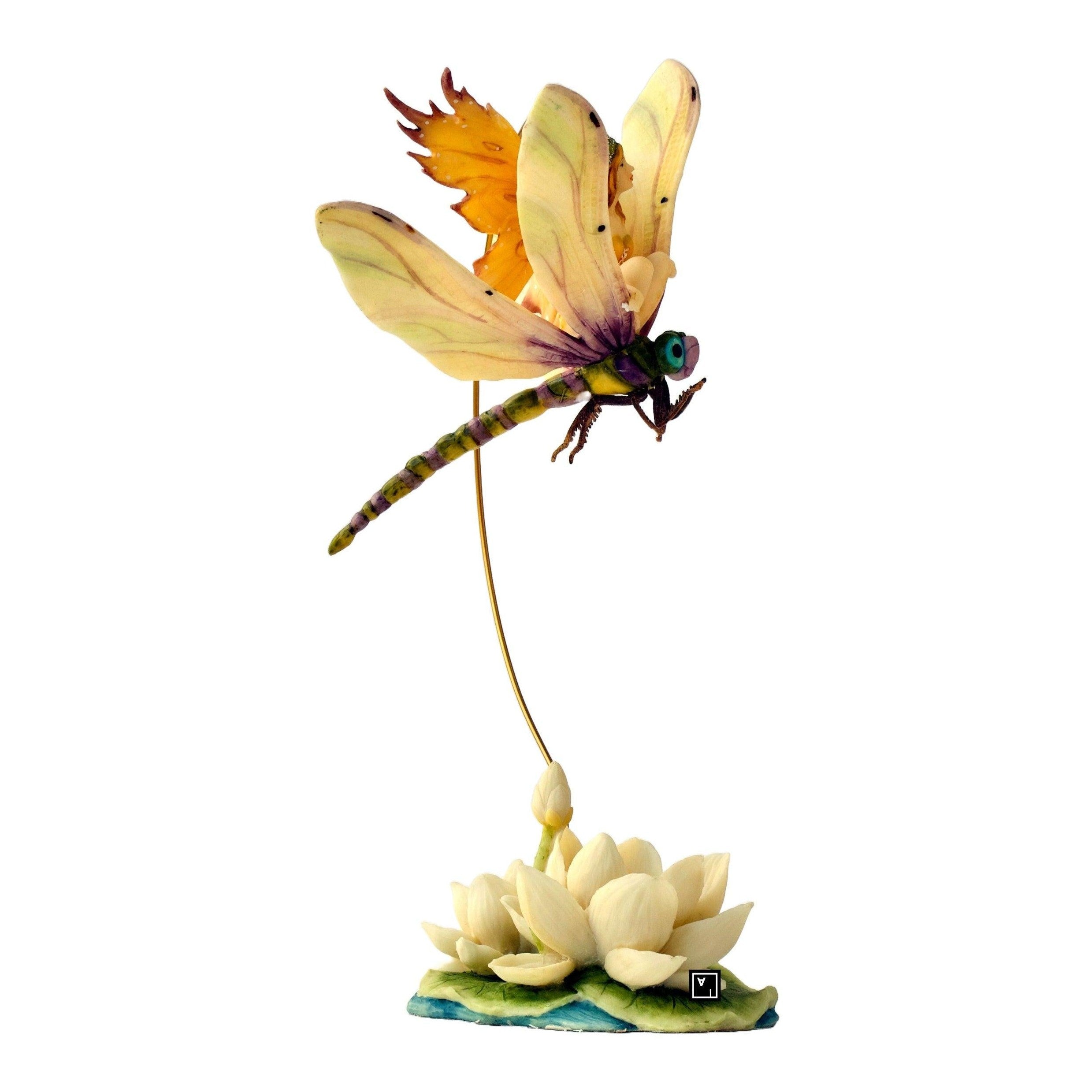 Calla Fairy on Dragonfly | Mythology & Deity Sculptures