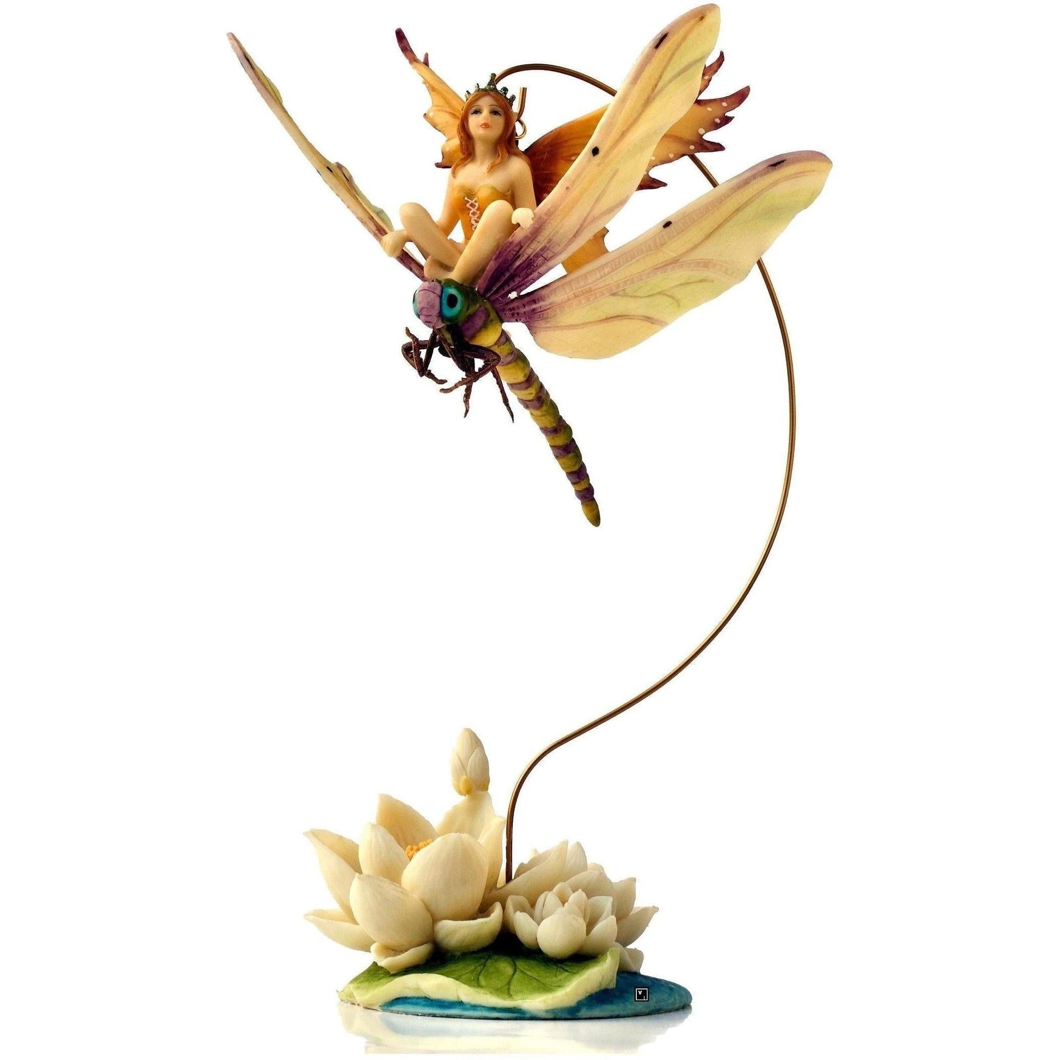Calla Fairy on Dragonfly | Mythology & Deity Sculptures