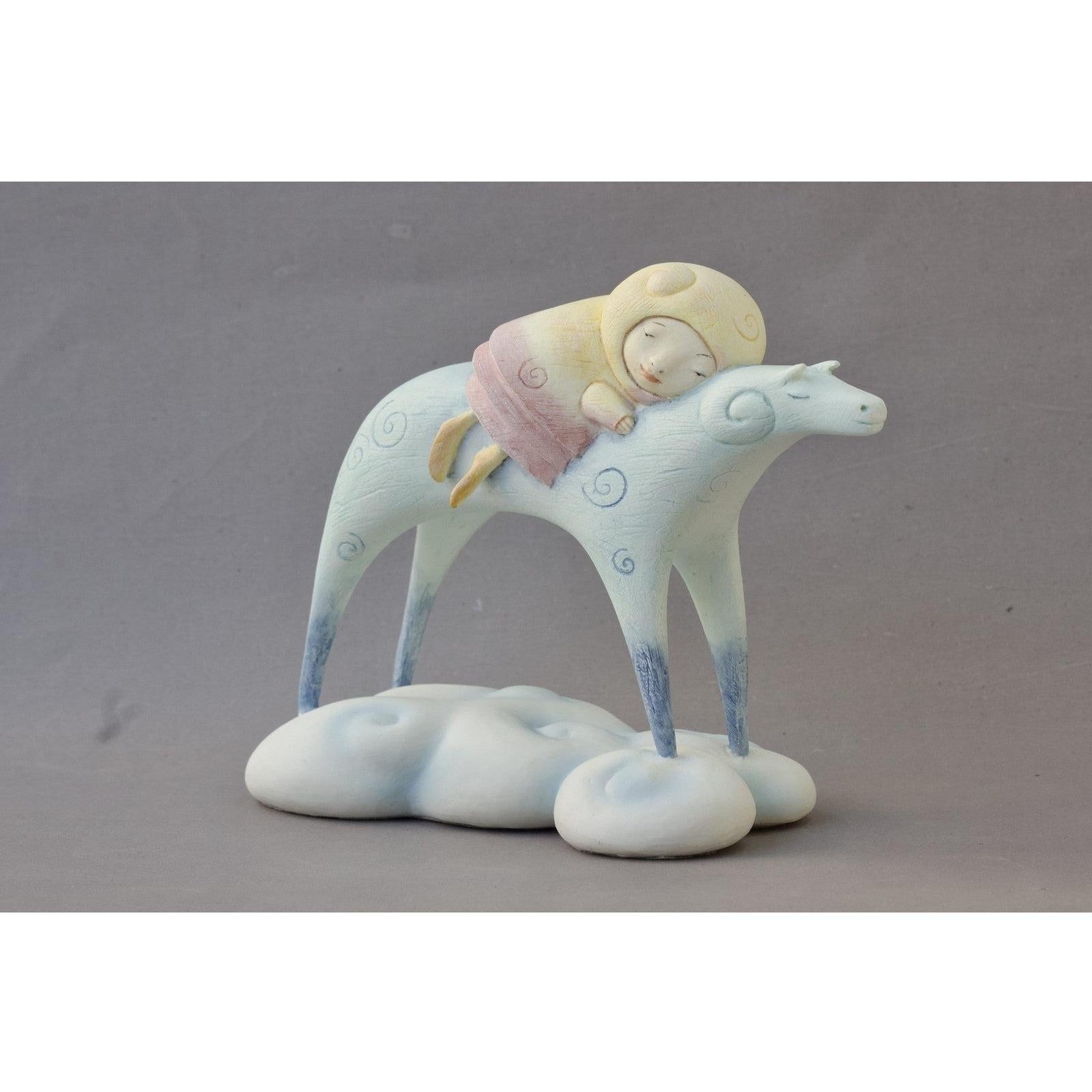 Child Doll Sculpture, Child at Heart Series Dream Horse Doll Figurine