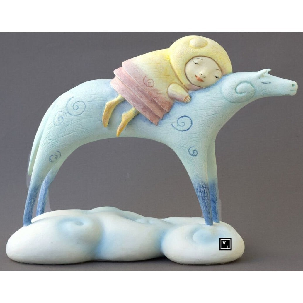 Child Doll Sculpture, Child at Heart Series Dream Horse Doll Figurine