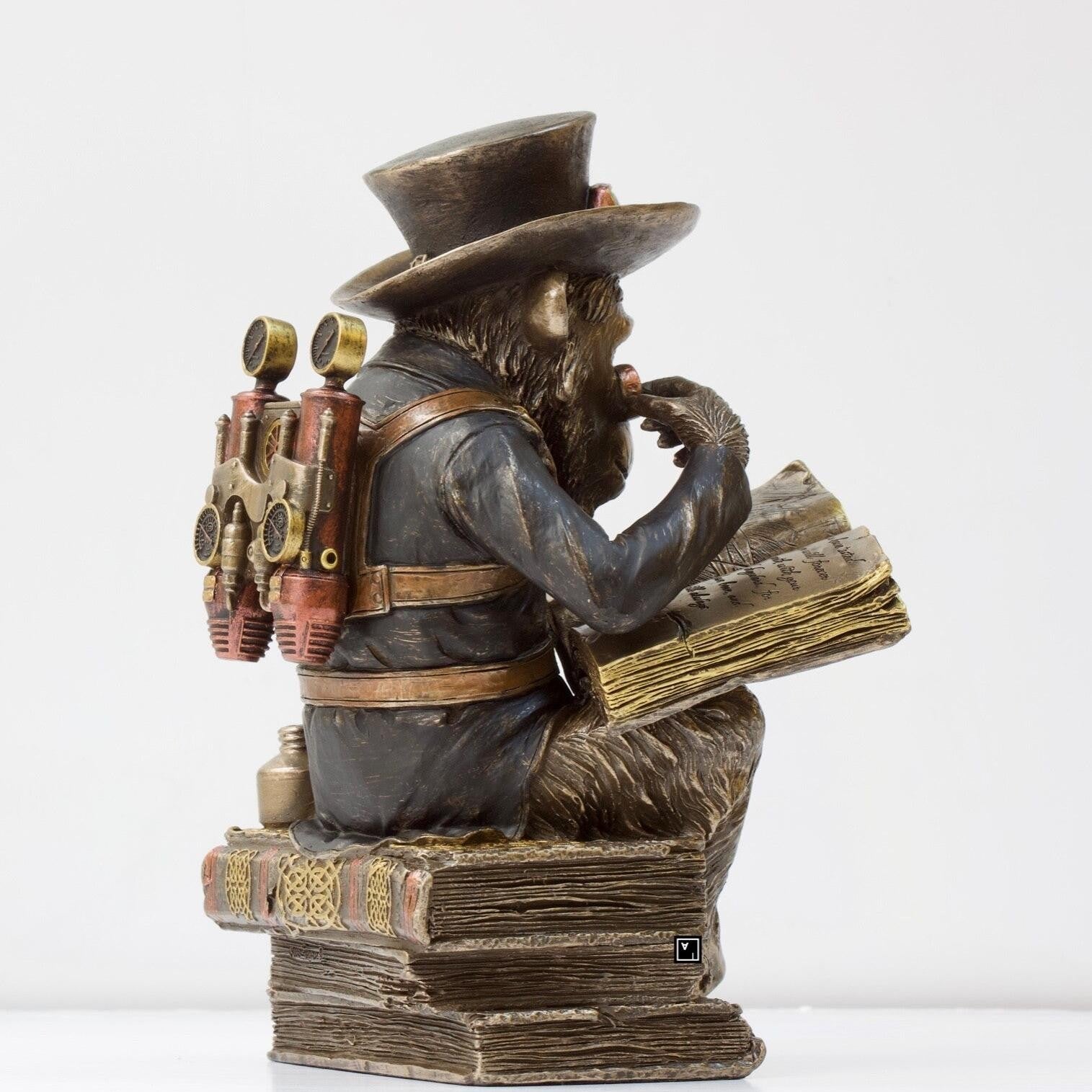 Chimpanzee Professor | Animal Sculptures | Home Decor | Handcrafted