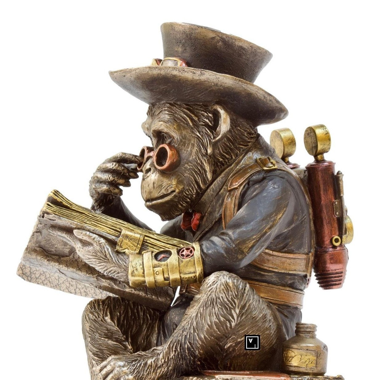 Chimpanzee Professor | Animal Sculptures | Home Decor | Handcrafted