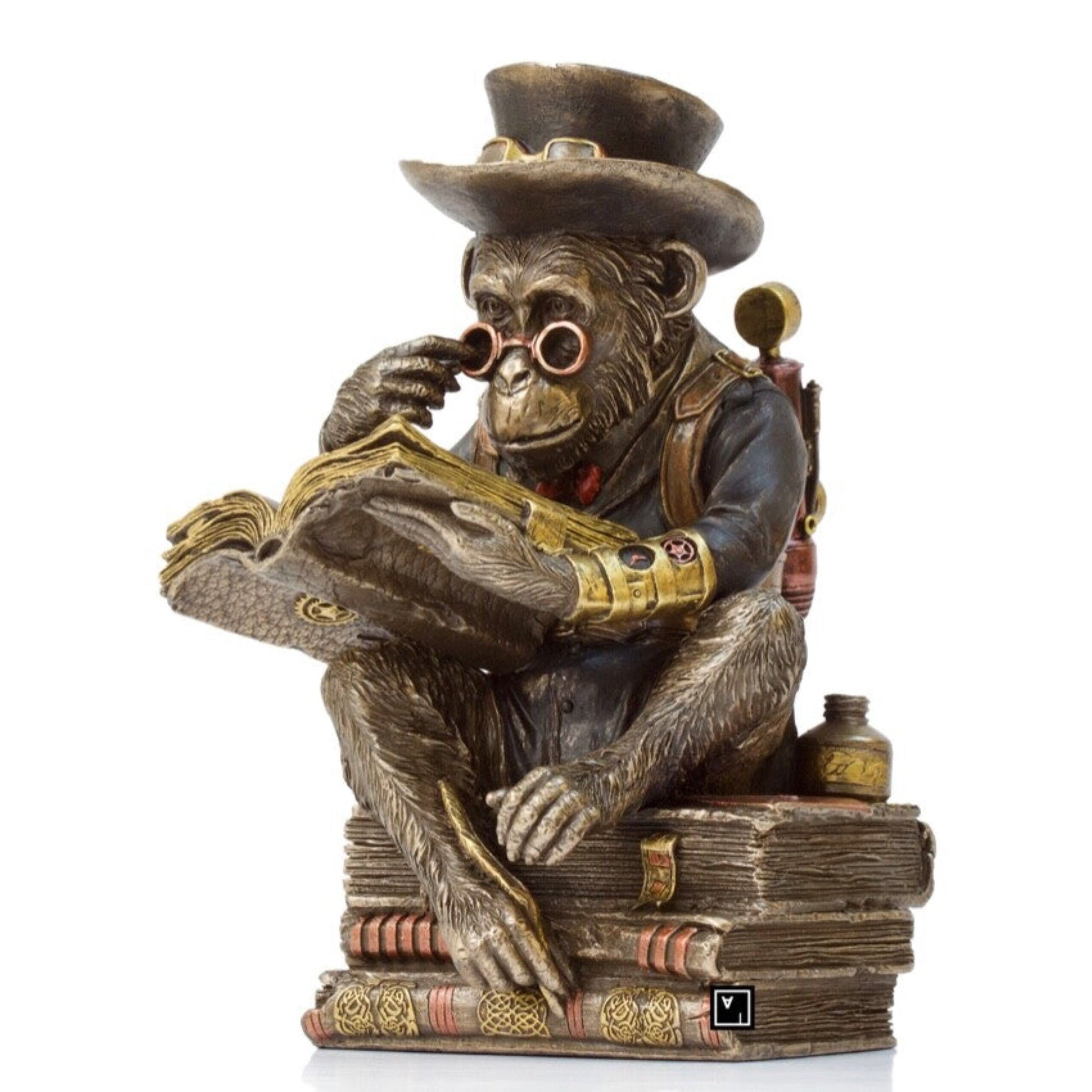 Chimpanzee Professor | Animal Sculptures | Home Decor | Handcrafted