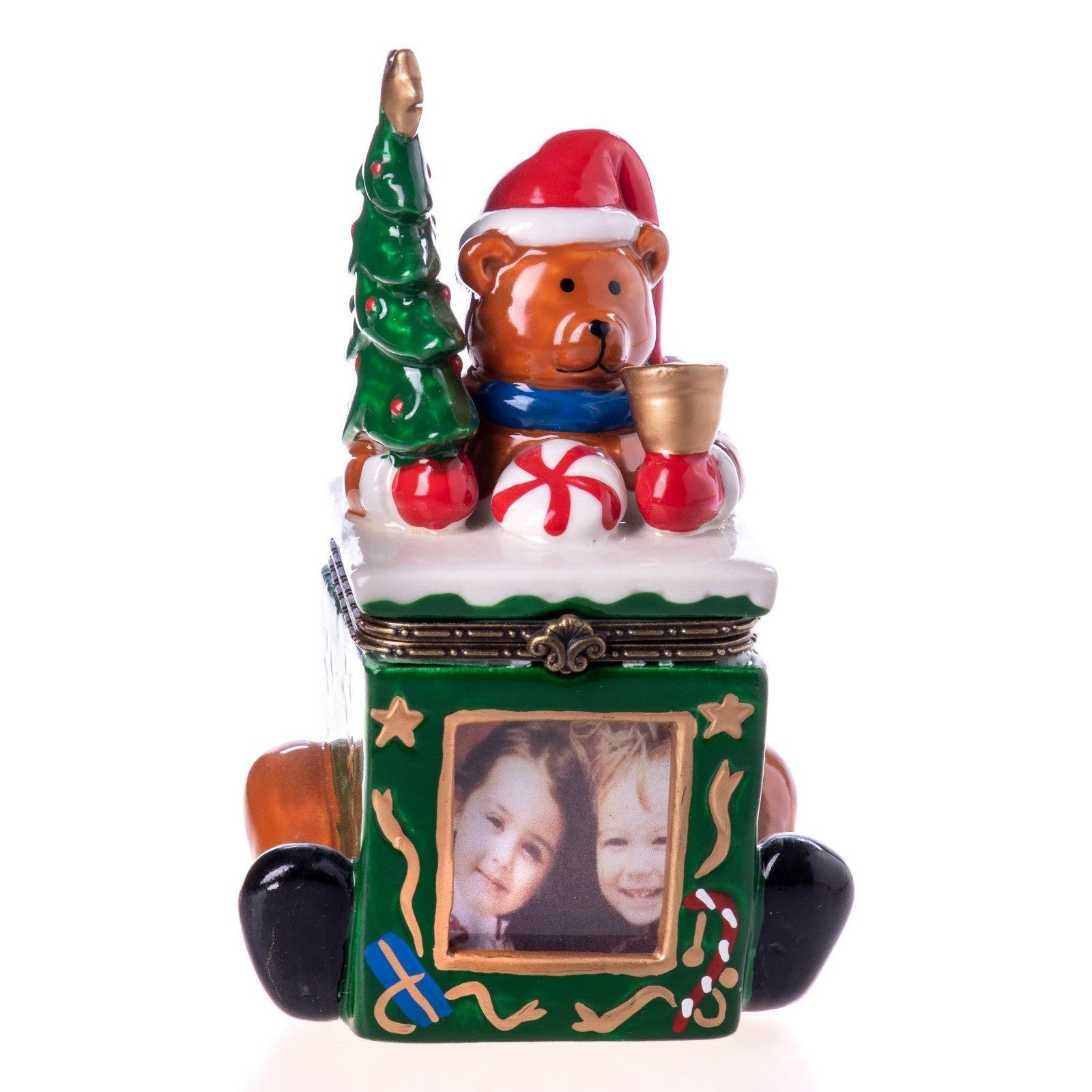 Christmas Bear Ceramic Trinket Box with Photo Frame | Mirrors & Frames