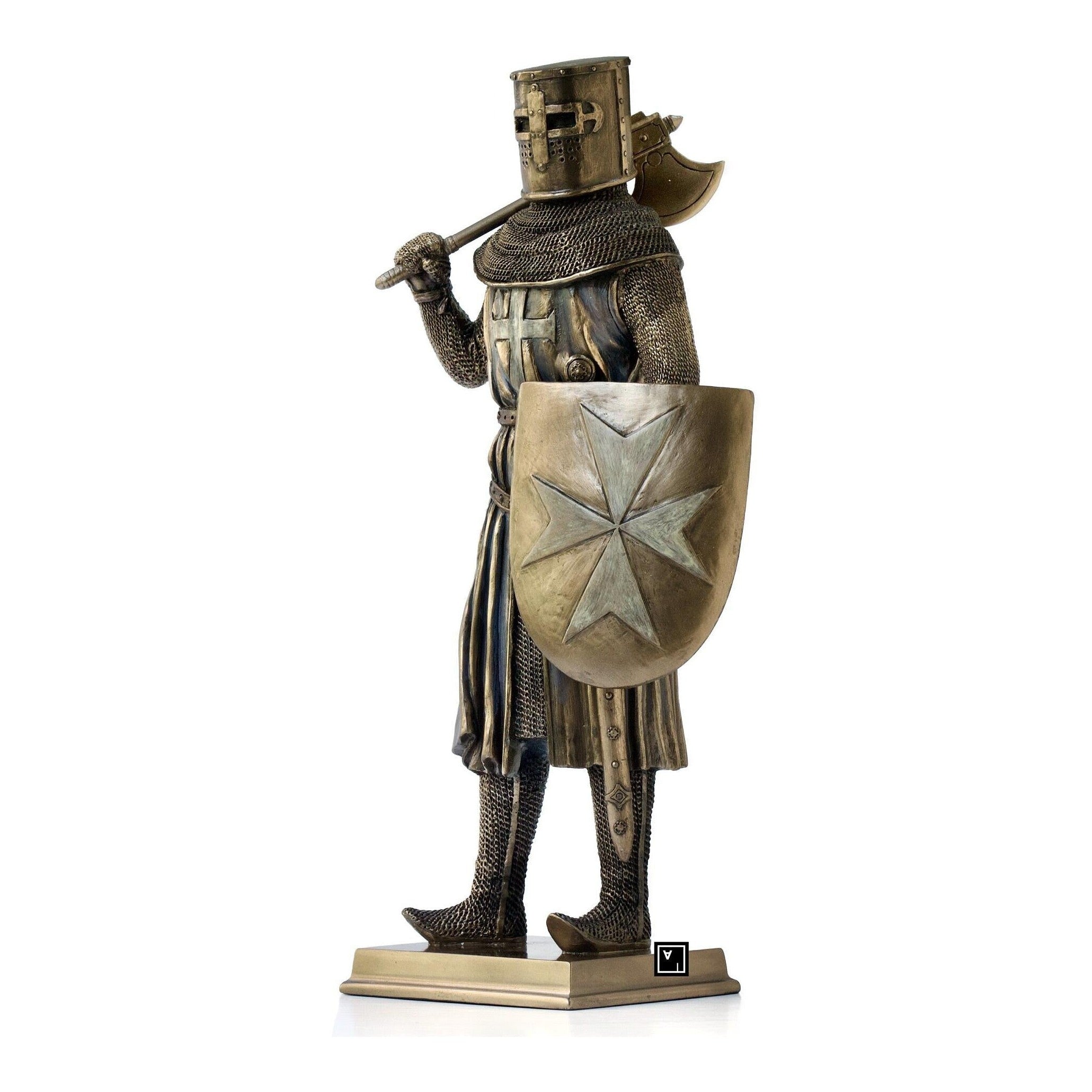 Crusader With Battle Axe and Shield | Curios & Collectibles