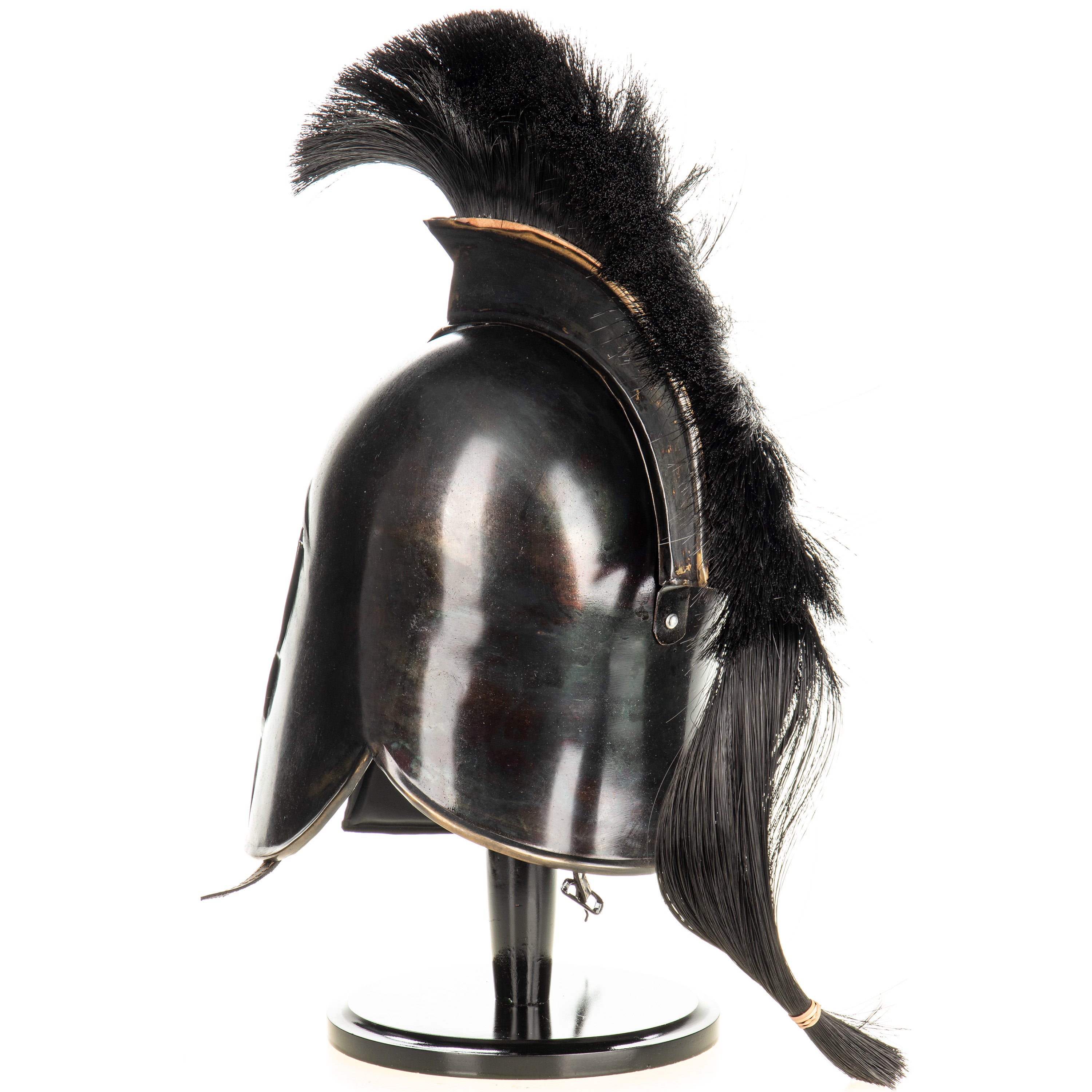 Knight Helmet on Wooden Stand – Medieval Armour Replica