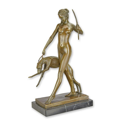 Diana and Hound Bronze Sculpture
