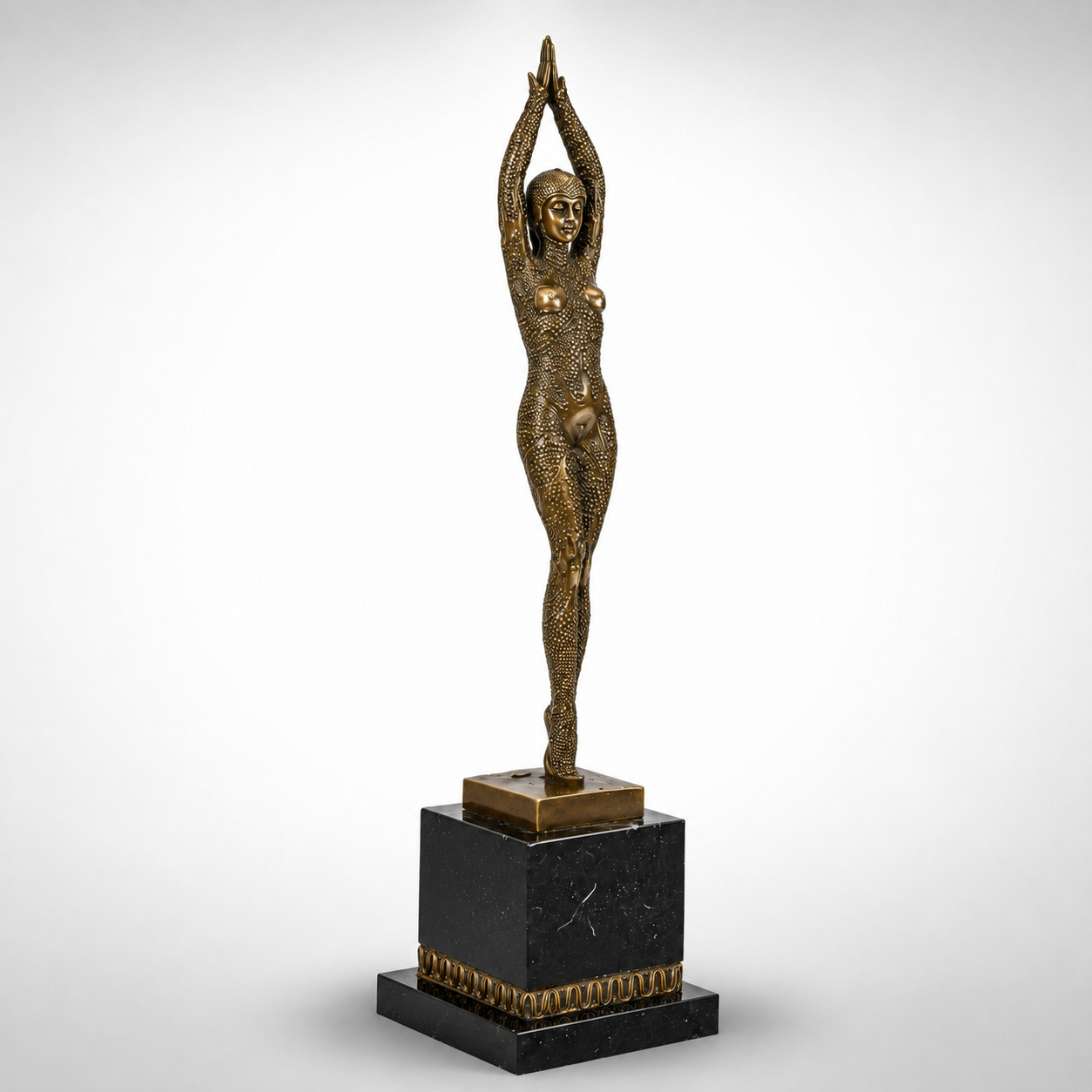 Bronze Sculpture of a Woman in "Starfish" Pose – Modern Figurative Art