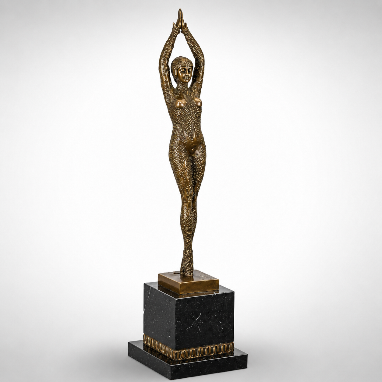 Bronze Sculpture of a Woman in "Starfish" Pose – Modern Figurative Art