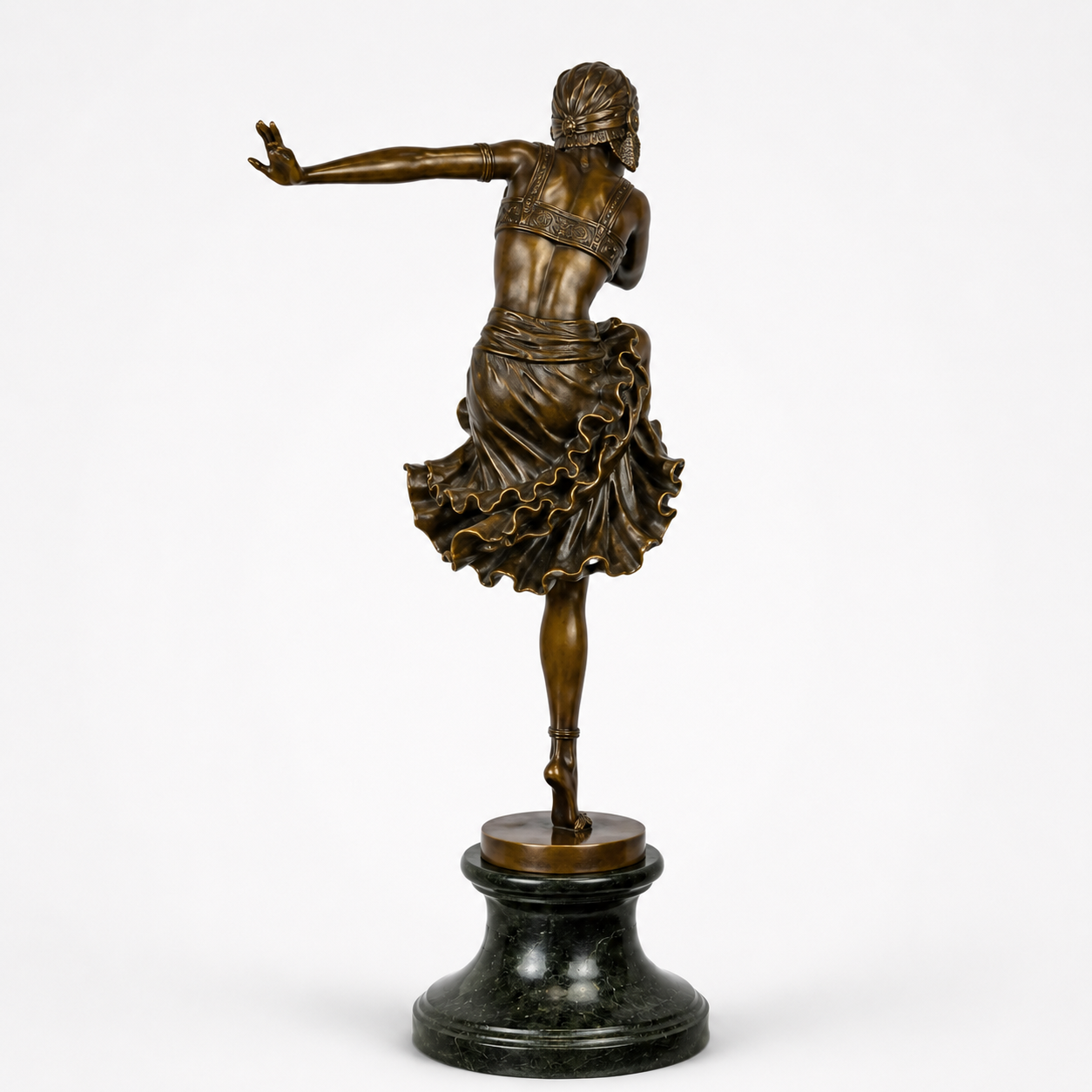 Art Deco Balancing Dancer | Handcrafted Bronze Decor