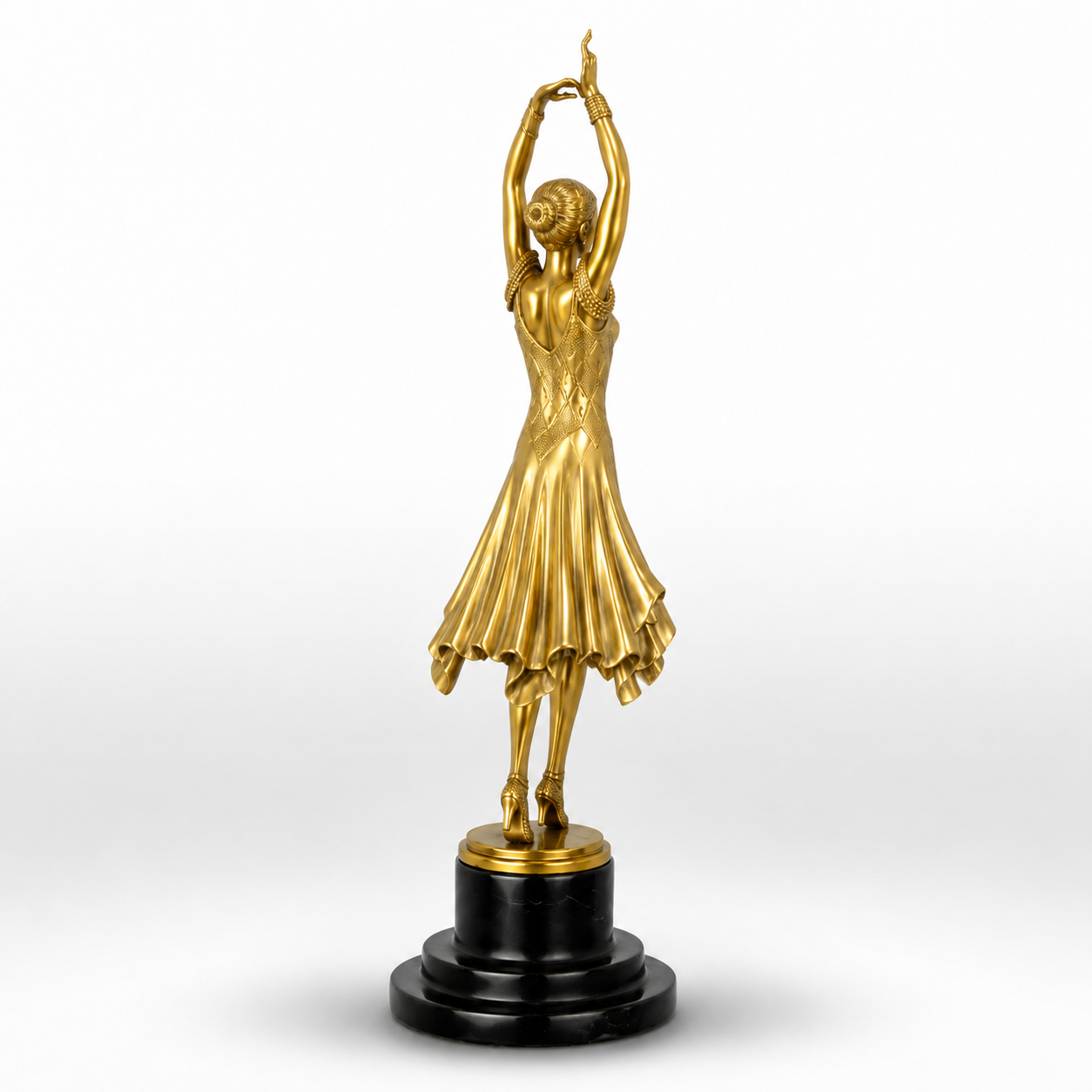 Polished Bronze Sculpture Called "miss Kita" | Handcrafted Bronze