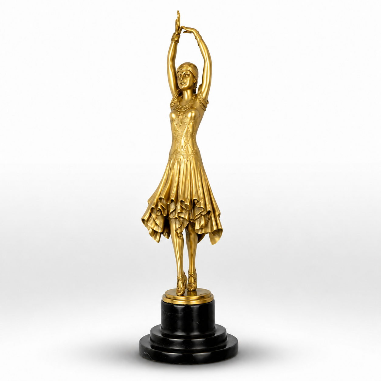 Polished Bronze Sculpture Called "miss Kita" | Handcrafted Bronze