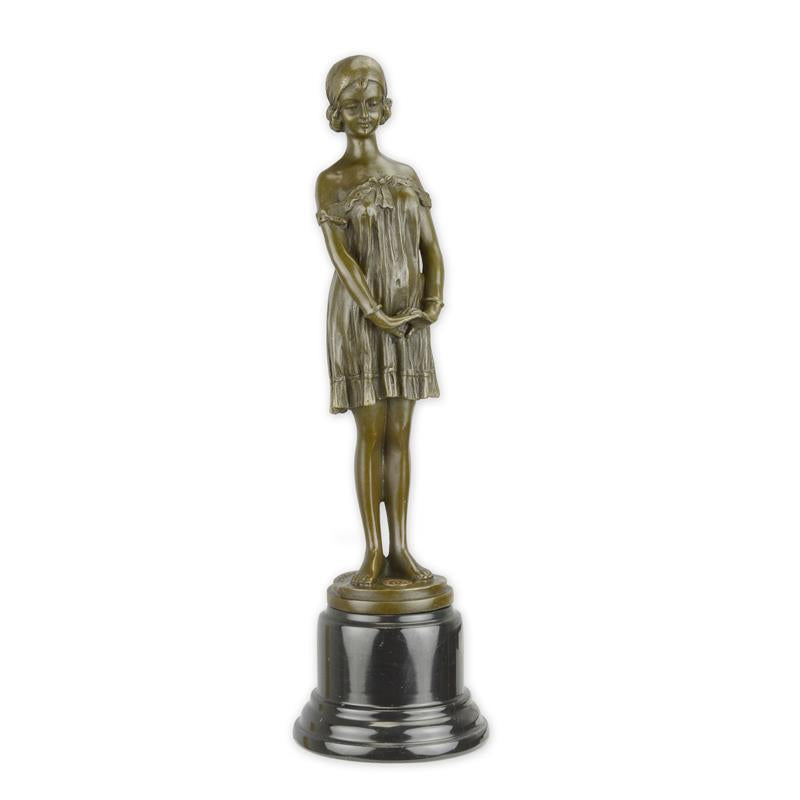 Bedtime Girl Bronze Sculpture