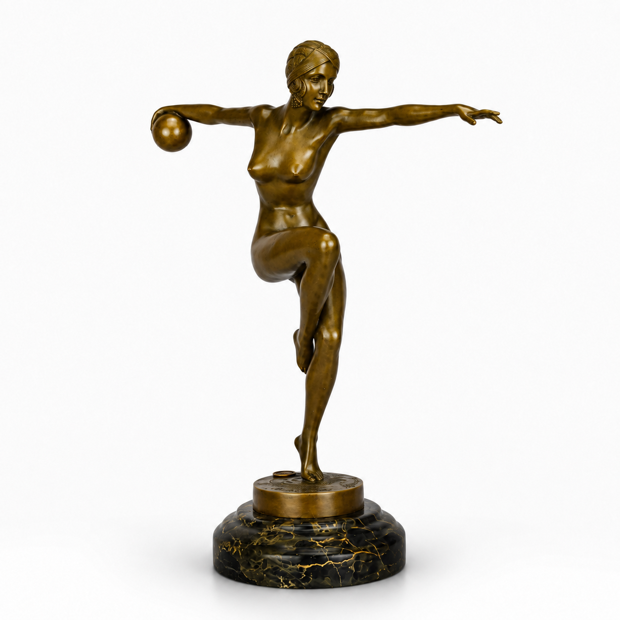 Dancer with Ball | Handcrafted Bronze Decor | Unique Home Accent