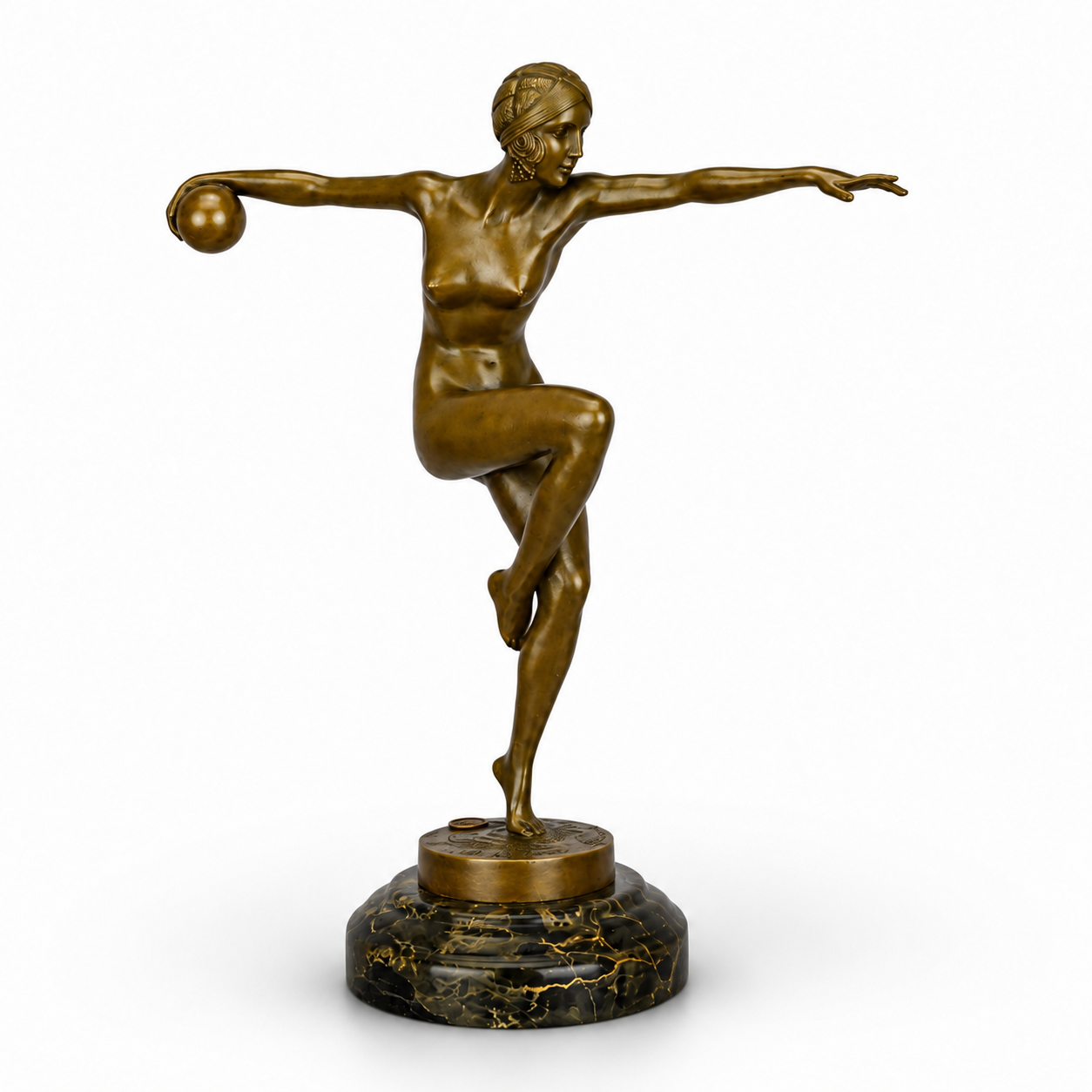Dancer with Ball | Handcrafted Bronze Decor | Unique Home Accent
