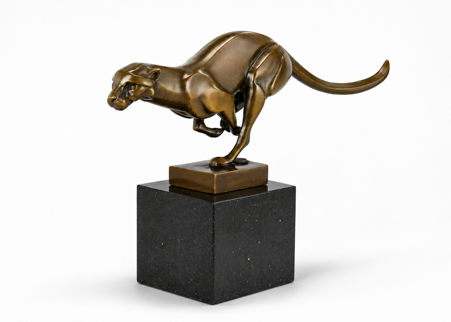 Running Cougar | Handcrafted Bronze Decor | Unique Home Accent