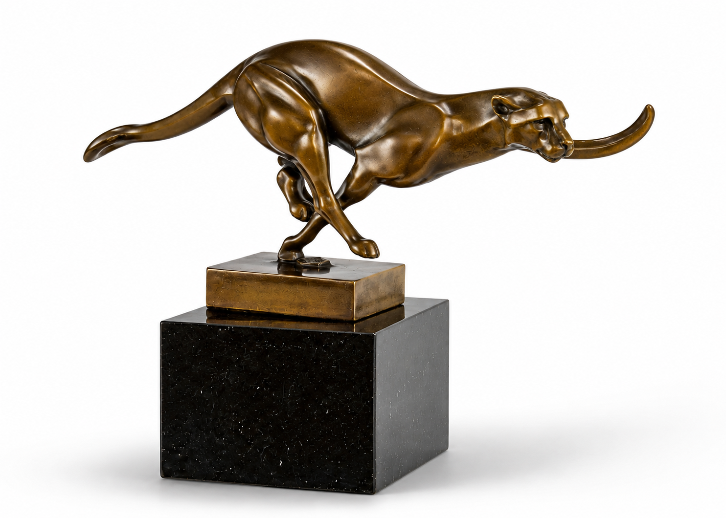 Running Cougar | Handcrafted Bronze Decor | Unique Home Accent