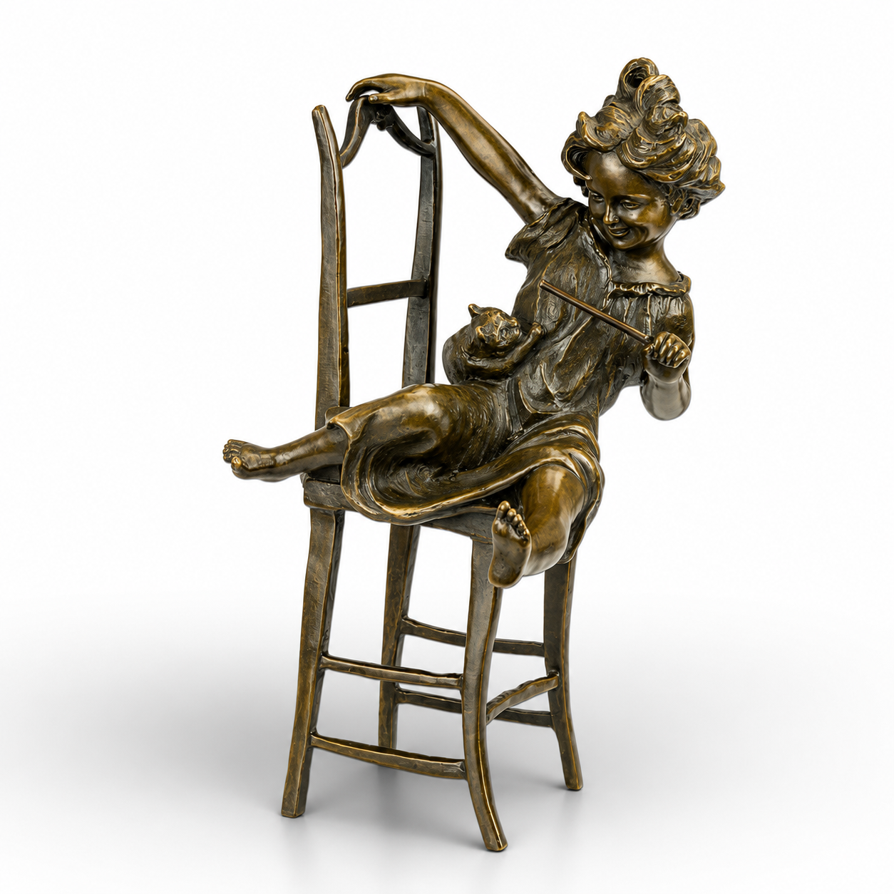 Bronze Sculpture Called Happy Cat | Animal Sculptures | Home Decor