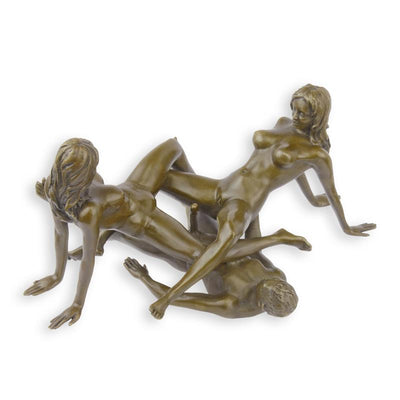 Erotic Bronze Group of a Treesome
