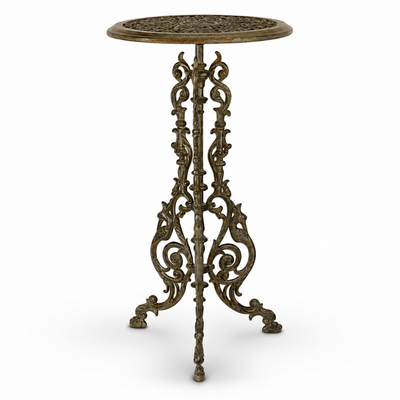 Ornate Pedestal Side Table | Handcrafted Brass Decor | Gift Idea
