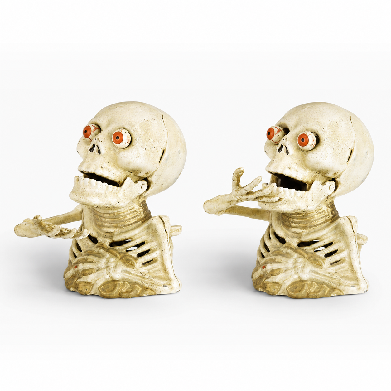 Winking Skeleton Bust Set | Handcrafted Resin Decor | Gift Idea