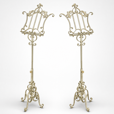 White Iron Music Stand | Curios & Collectibles | Home Decor
